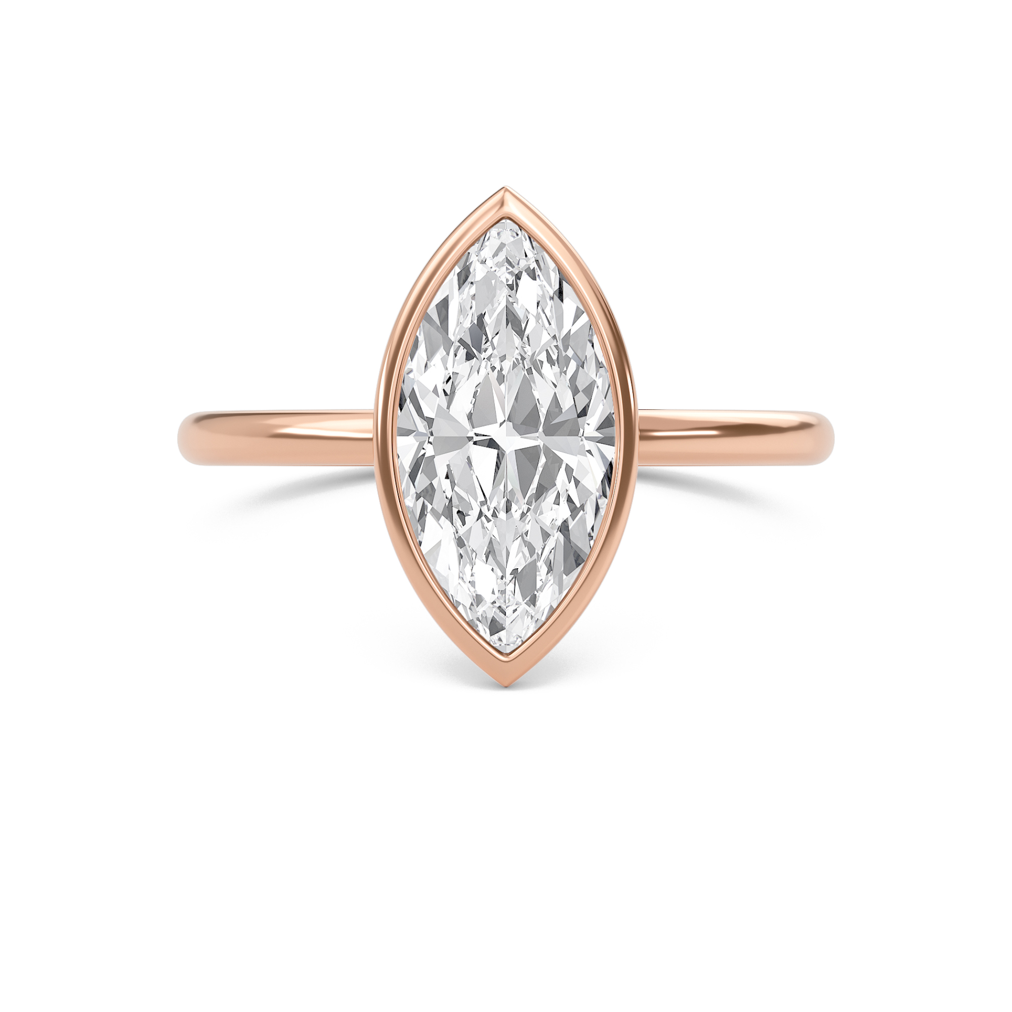 Elegant Bezel Set Engagement Ring