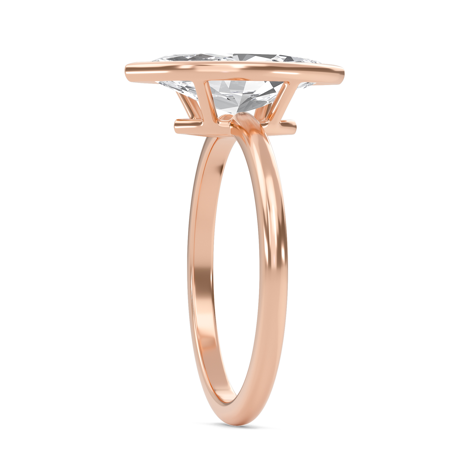 Elegant Bezel Set Engagement Ring