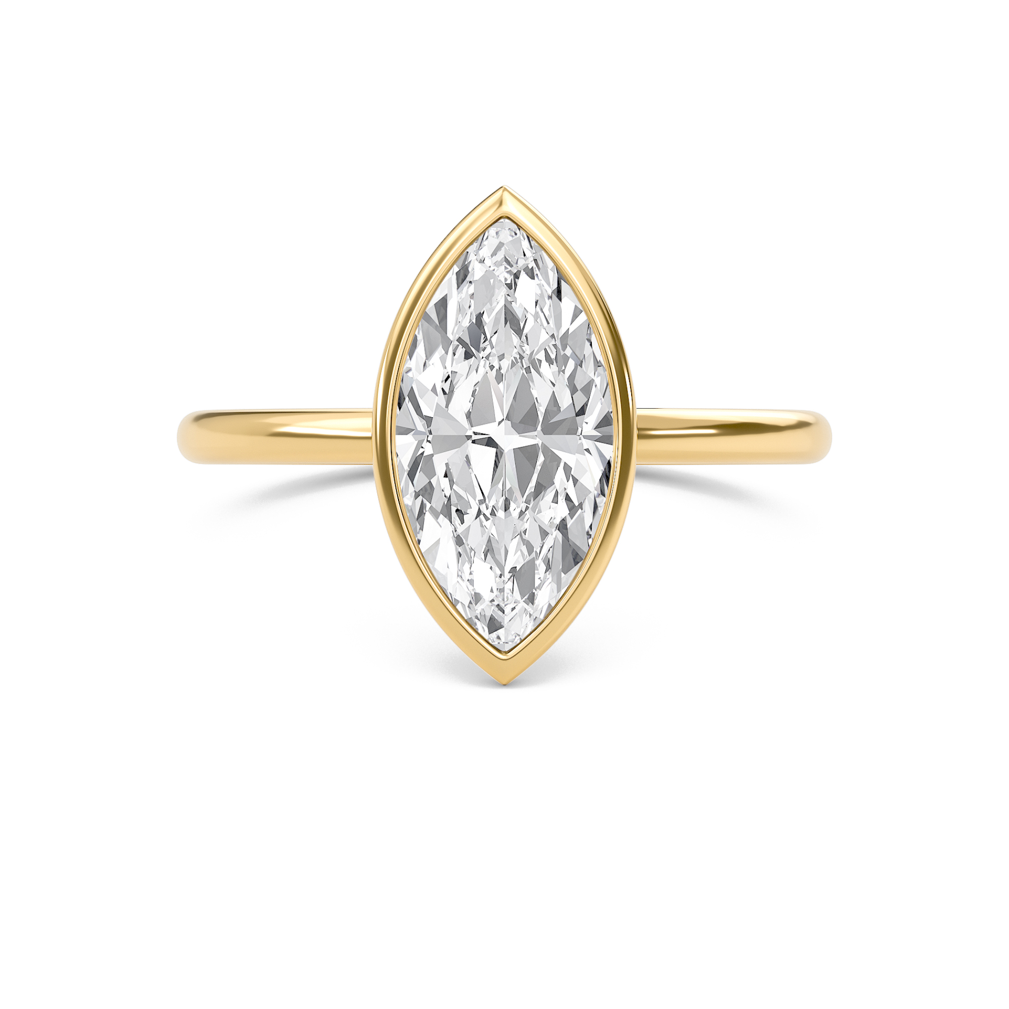 Elegant Bezel Set Engagement Ring