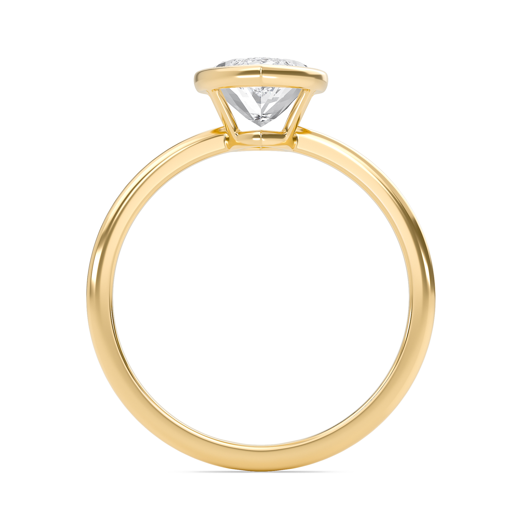 Elegant Bezel Set Engagement Ring