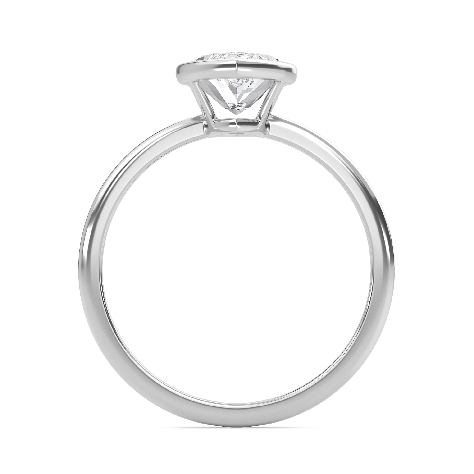 Elegant Bezel Set Engagement Ring