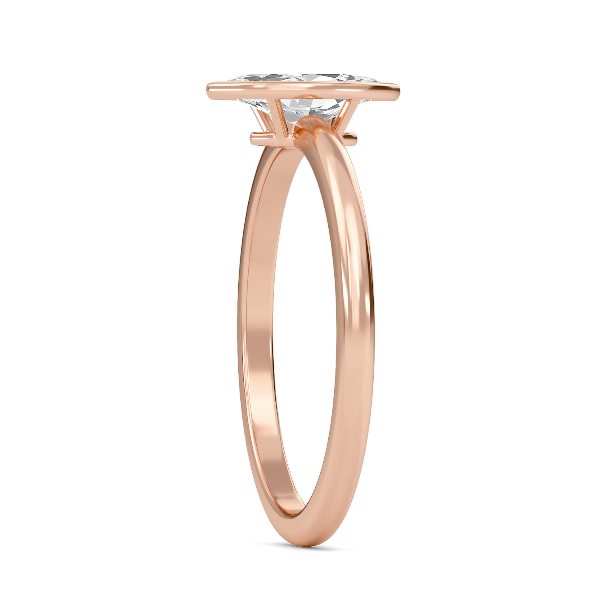 Elegant Bezel Set Engagement Ring