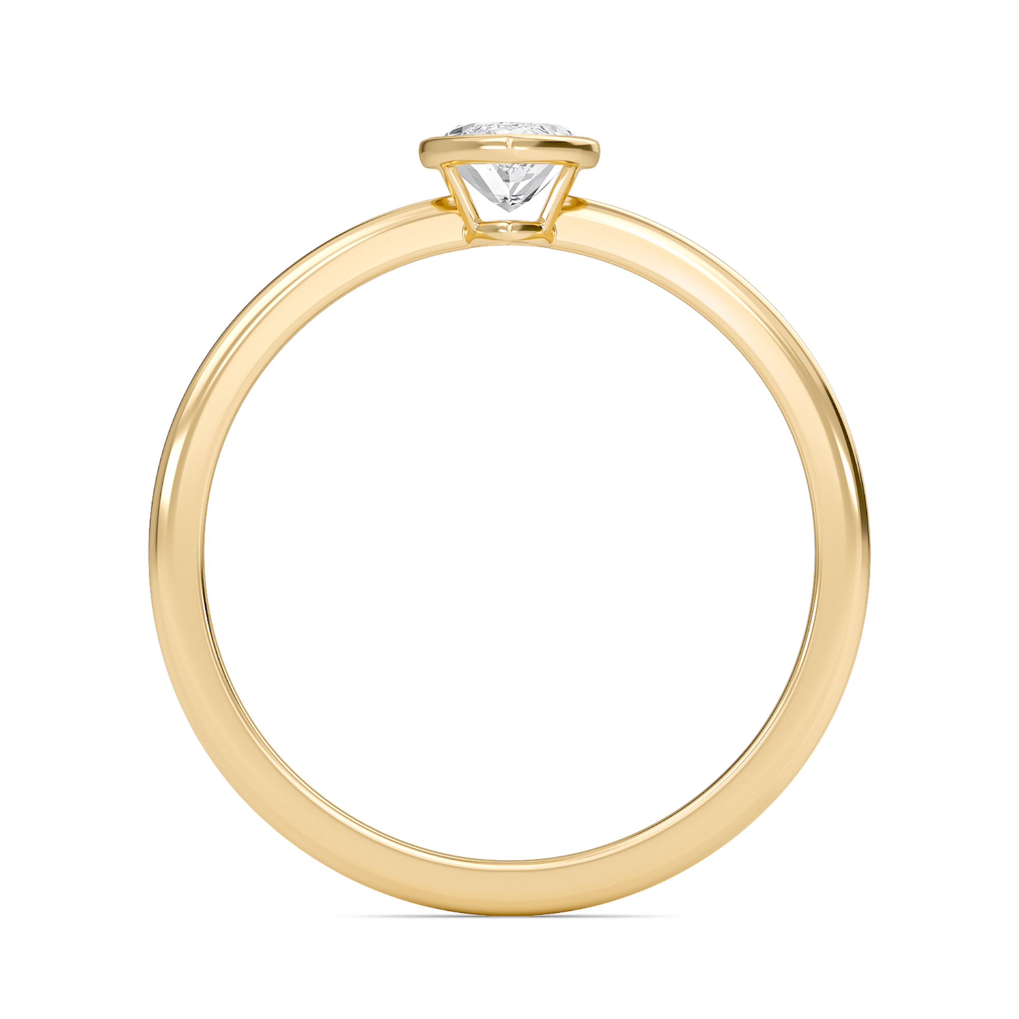 Elegant Bezel Set Engagement Ring