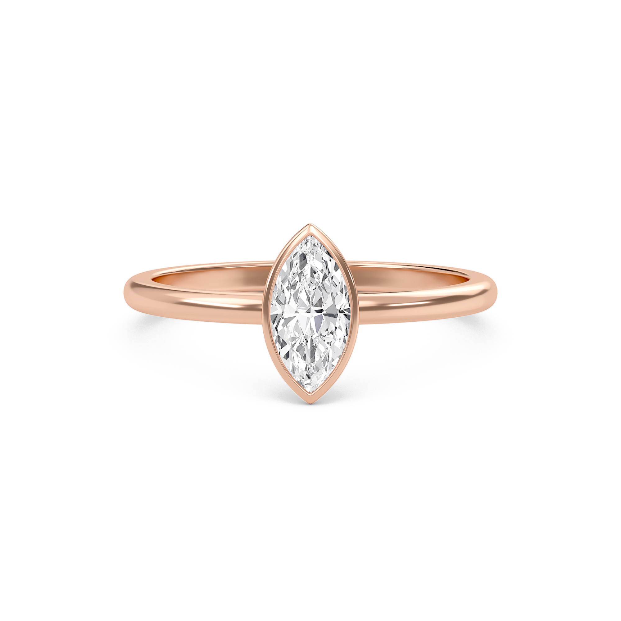 Elegant Bezel Set Engagement Ring