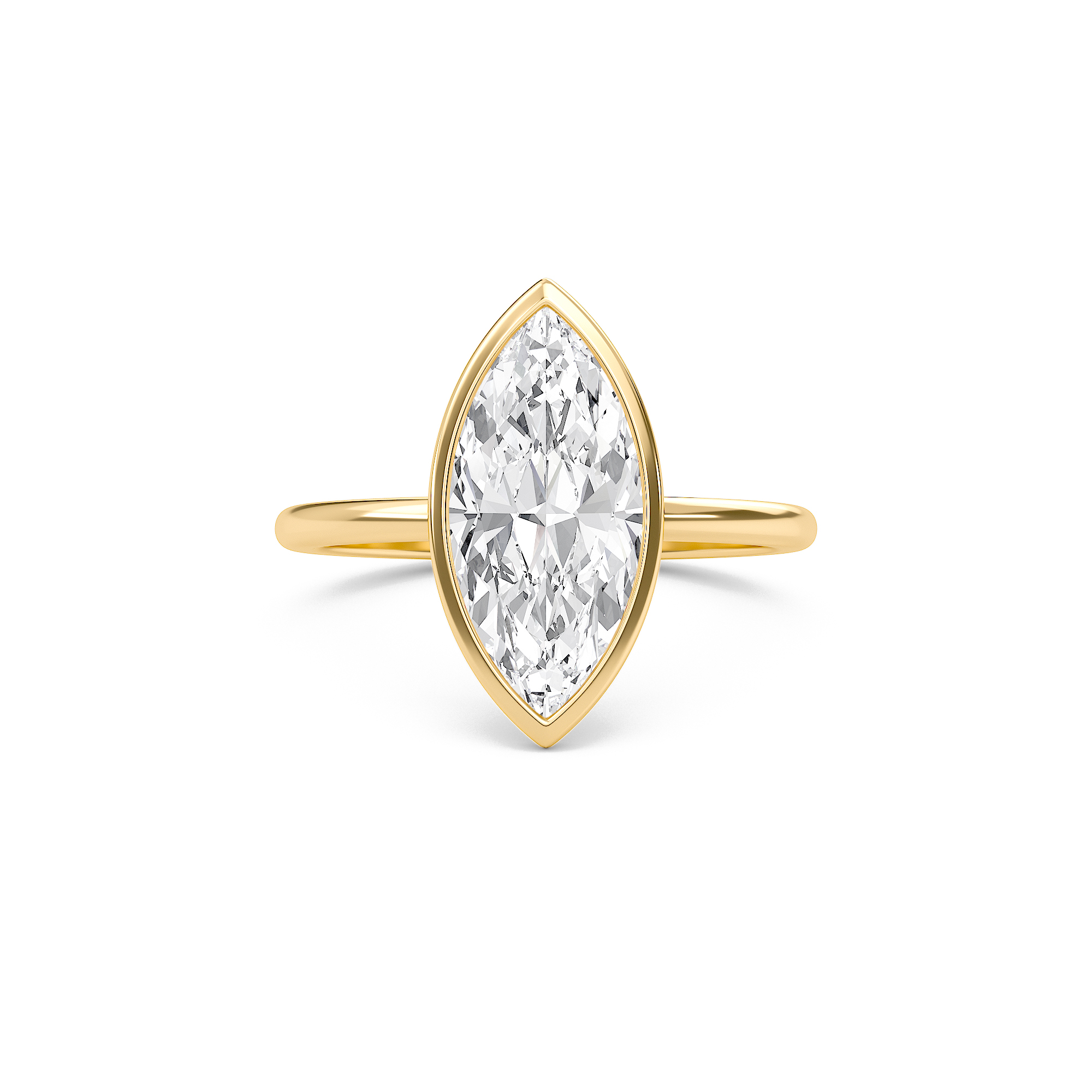 Elegant Bezel Set Engagement Ring