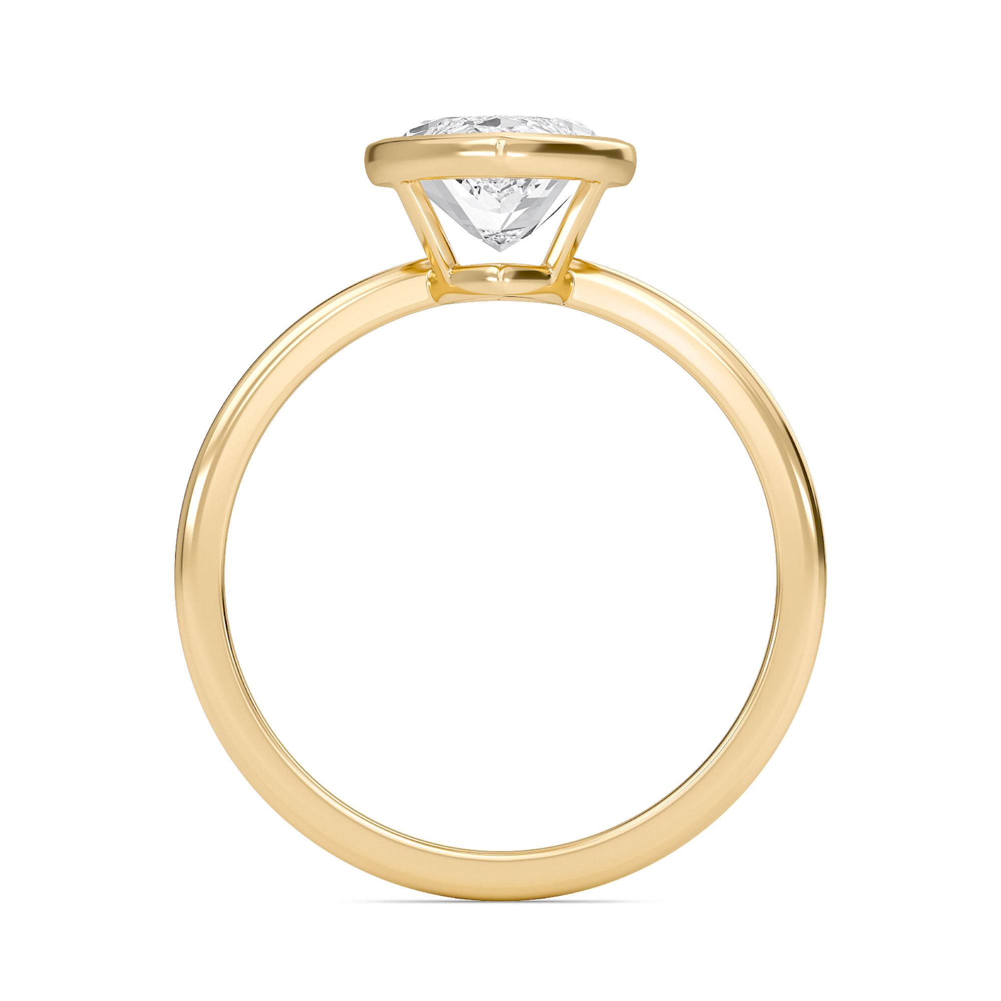 Elegant Bezel Set Engagement Ring