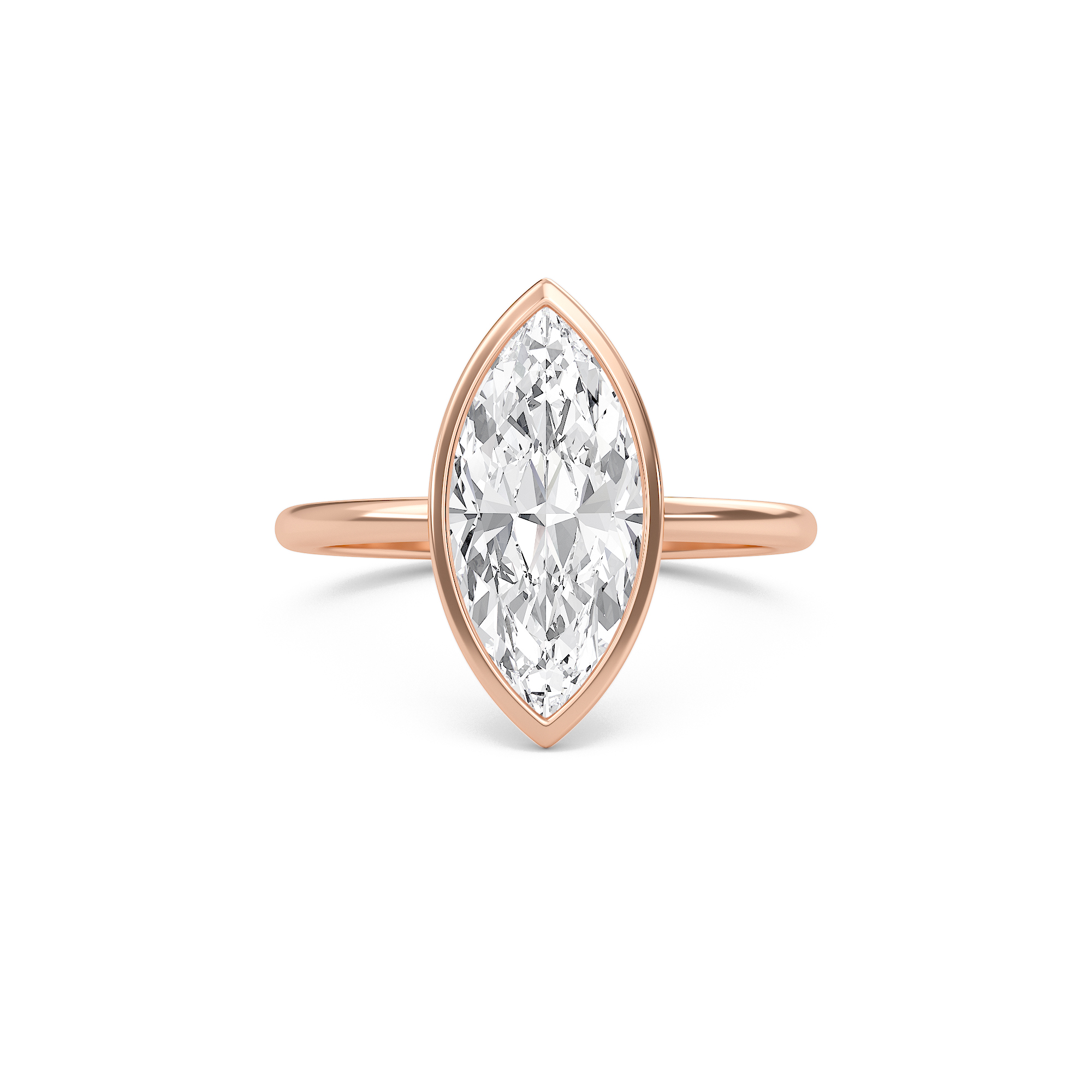 Elegant Bezel Set Engagement Ring