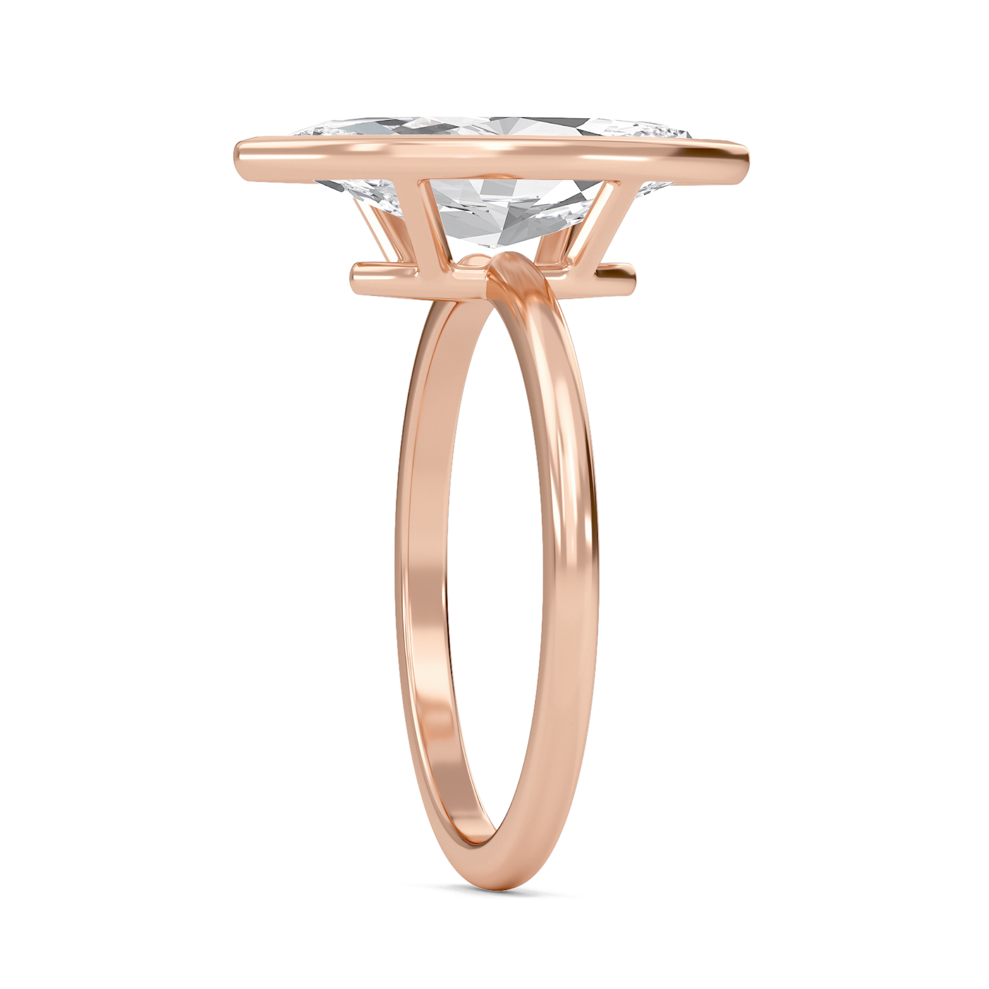 Elegant Bezel Set Engagement Ring