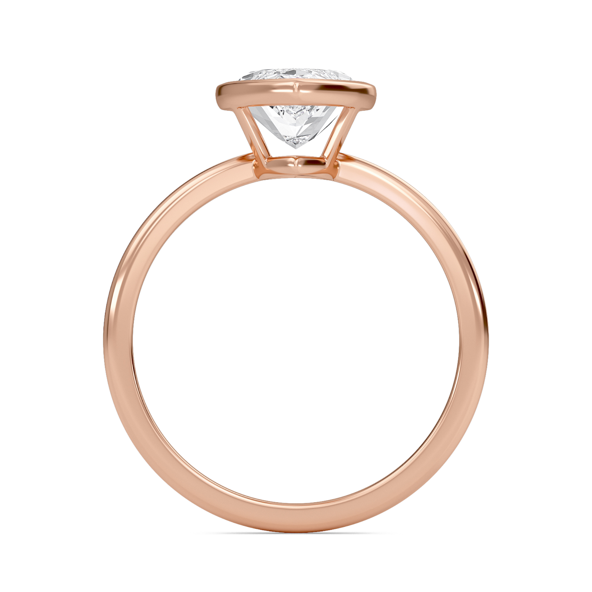 Elegant Bezel Set Engagement Ring