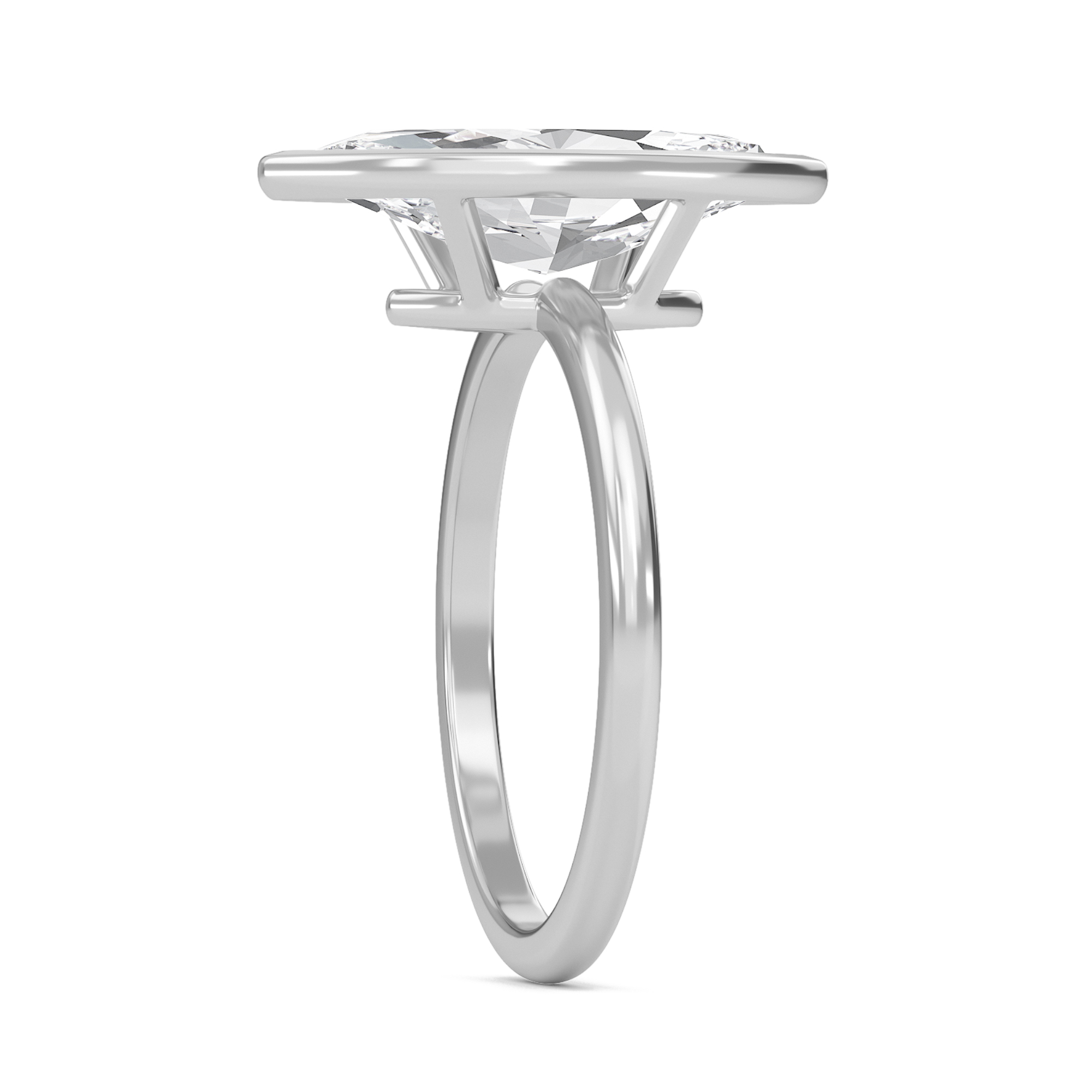 Elegant Bezel Set Engagement Ring