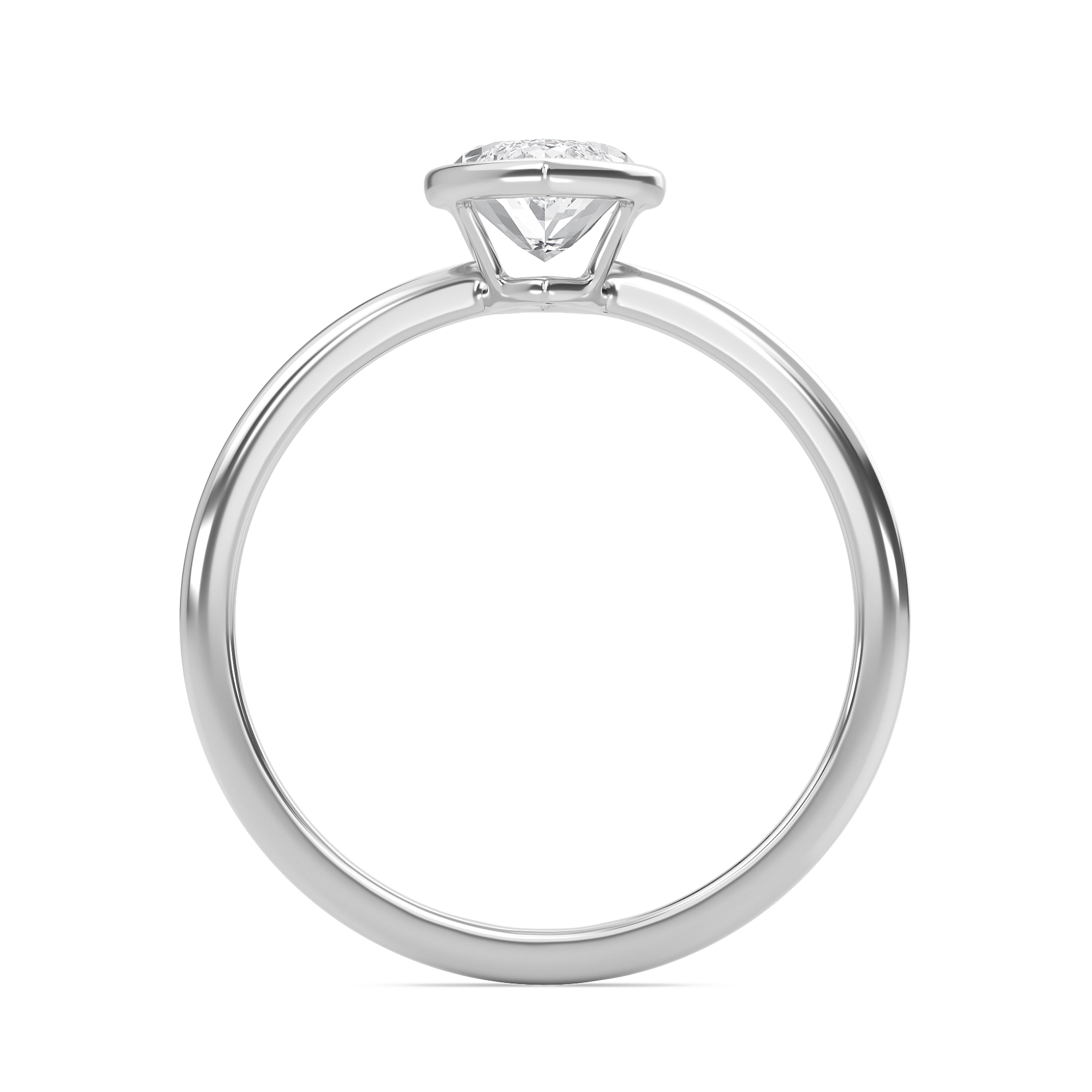 Elegant Bezel Set Engagement Ring