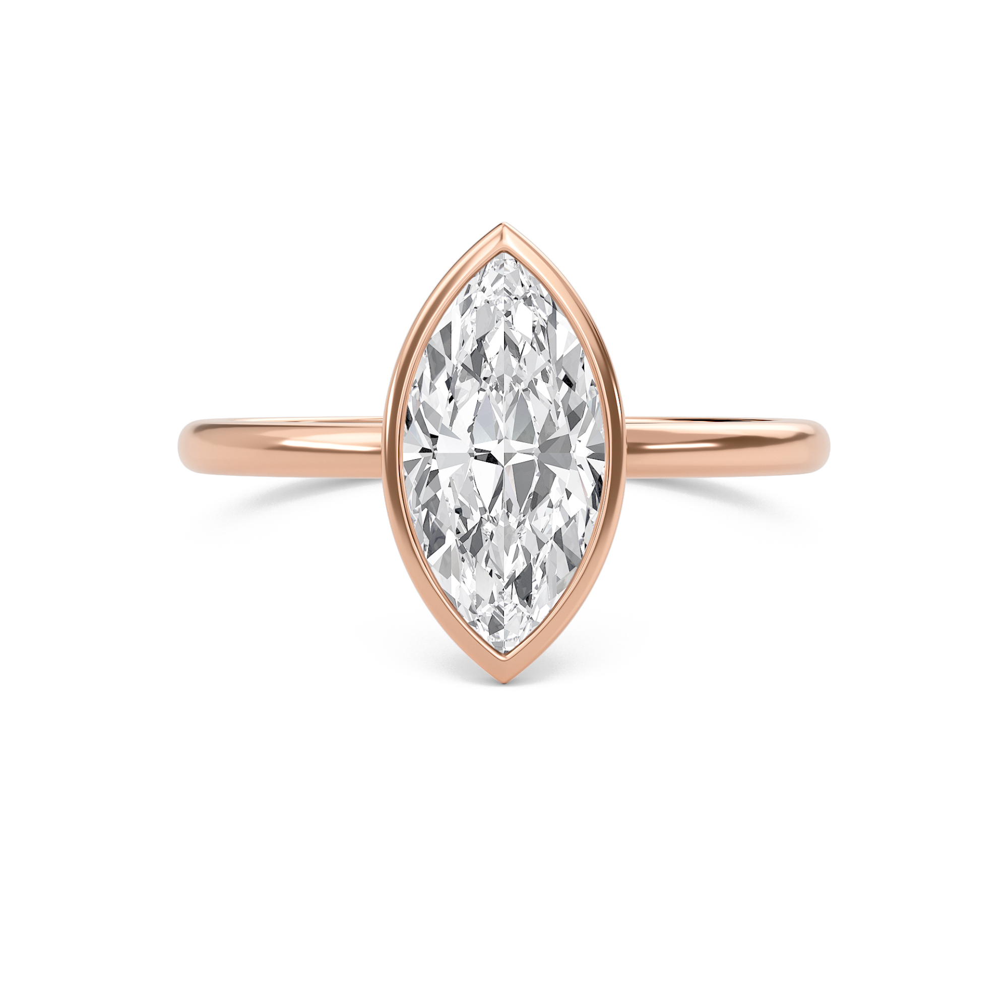 Elegant Bezel Set Engagement Ring