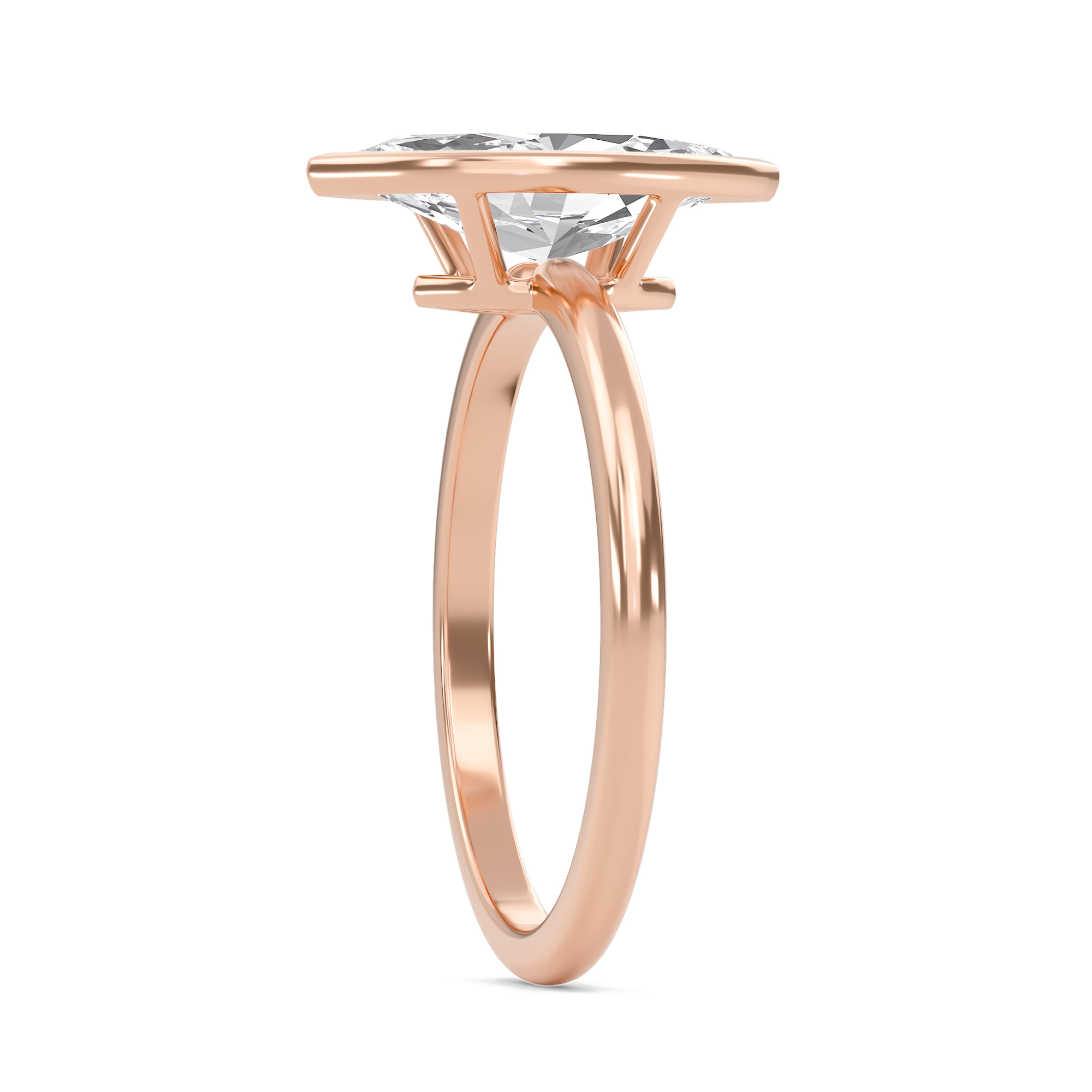 Elegant Bezel Set Engagement Ring