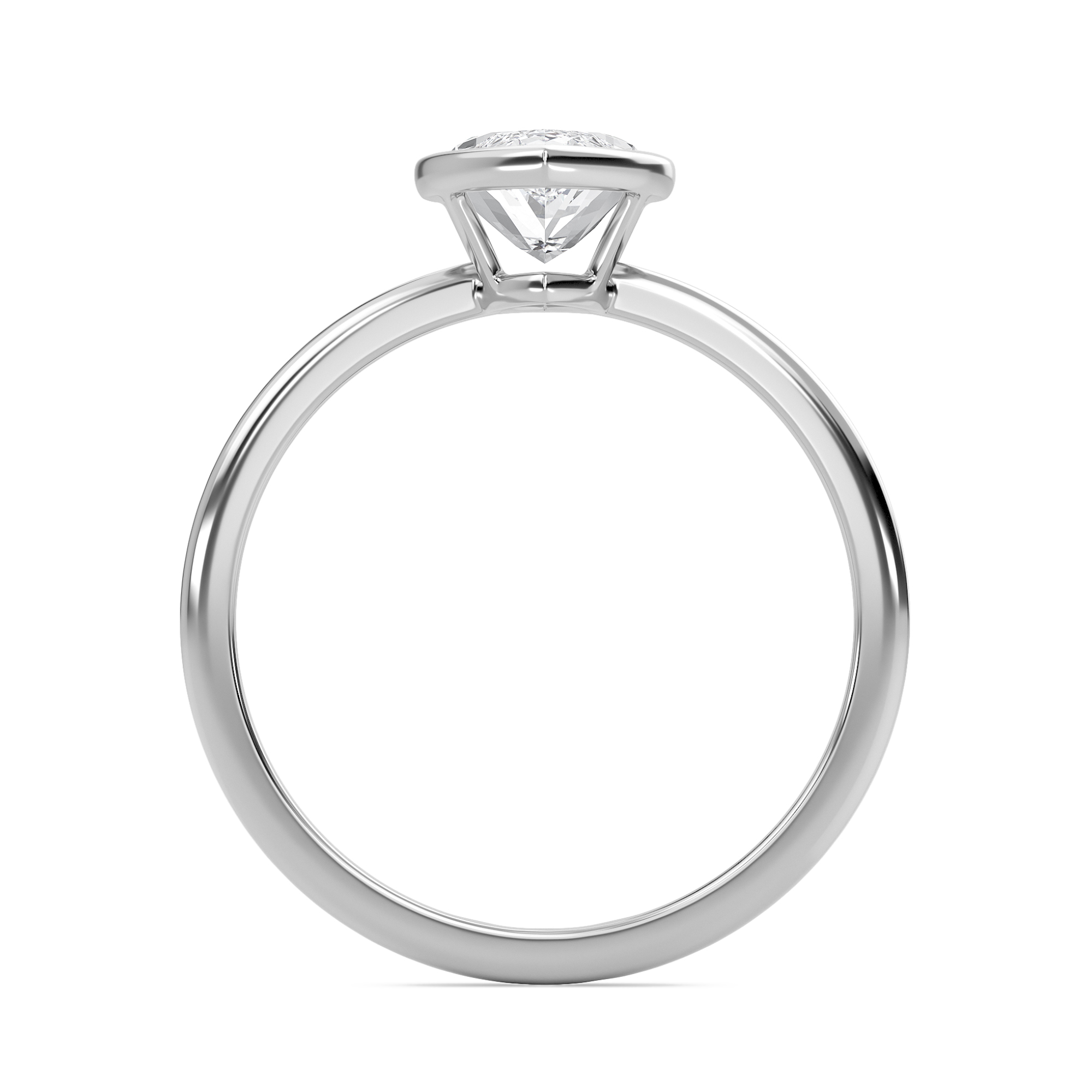 Elegant Bezel Set Engagement Ring