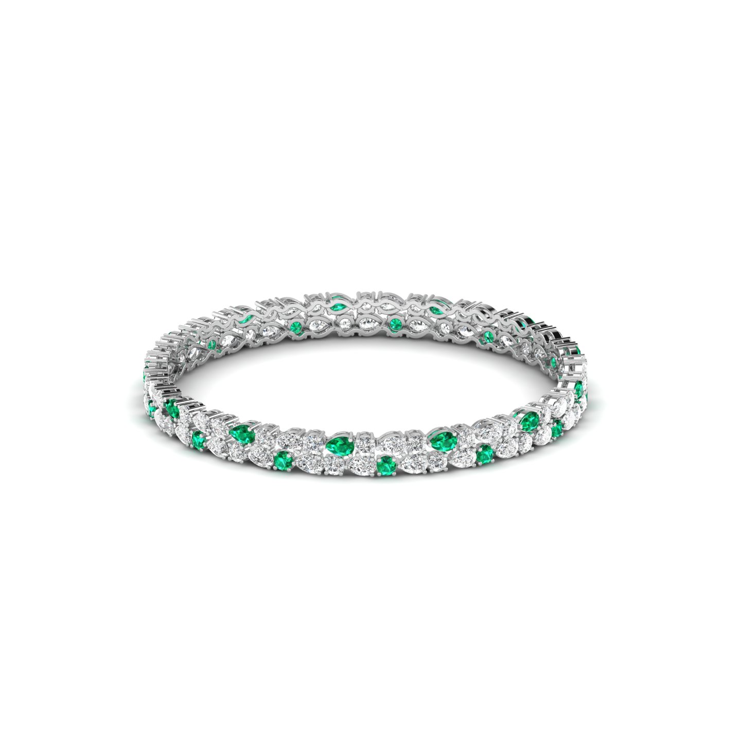 Exquisite Emerald and Diamond Bracelet