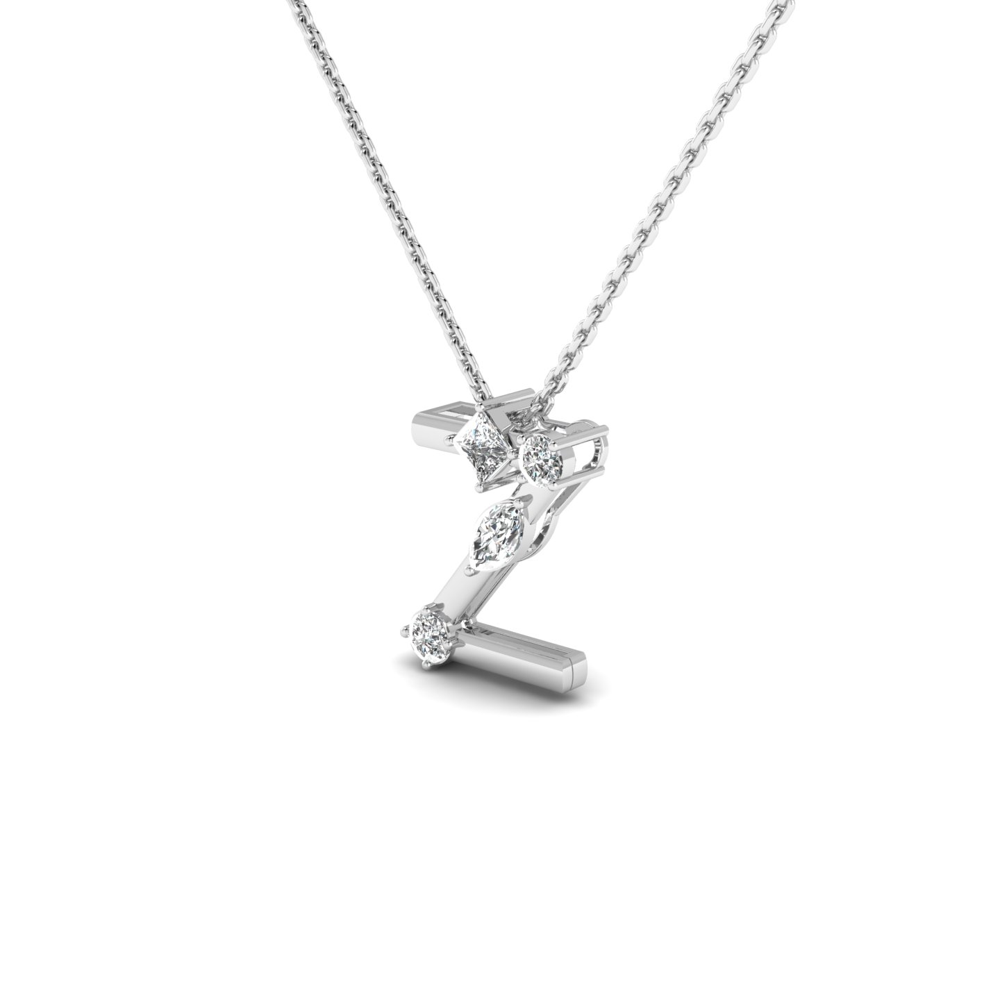 "Z" Alphabet Diamond Pendant