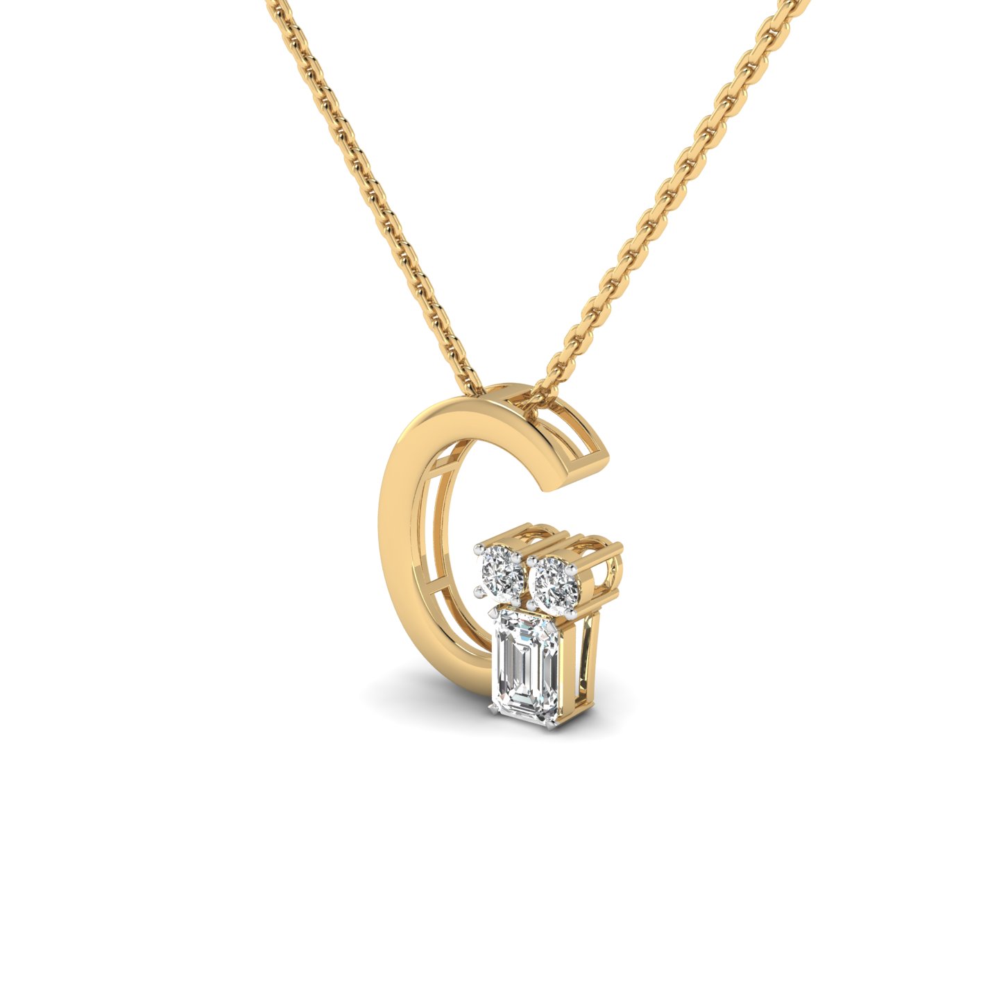 "G" Alphabet Diamond Pendant