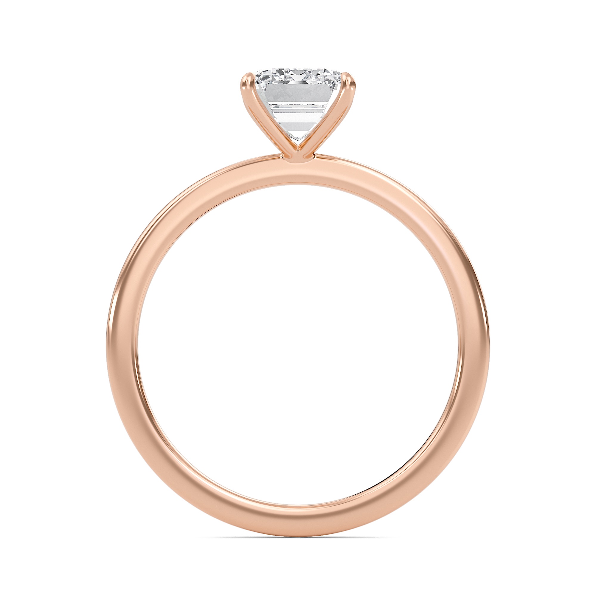 Emerald Classic Solitaire knife edge Ring