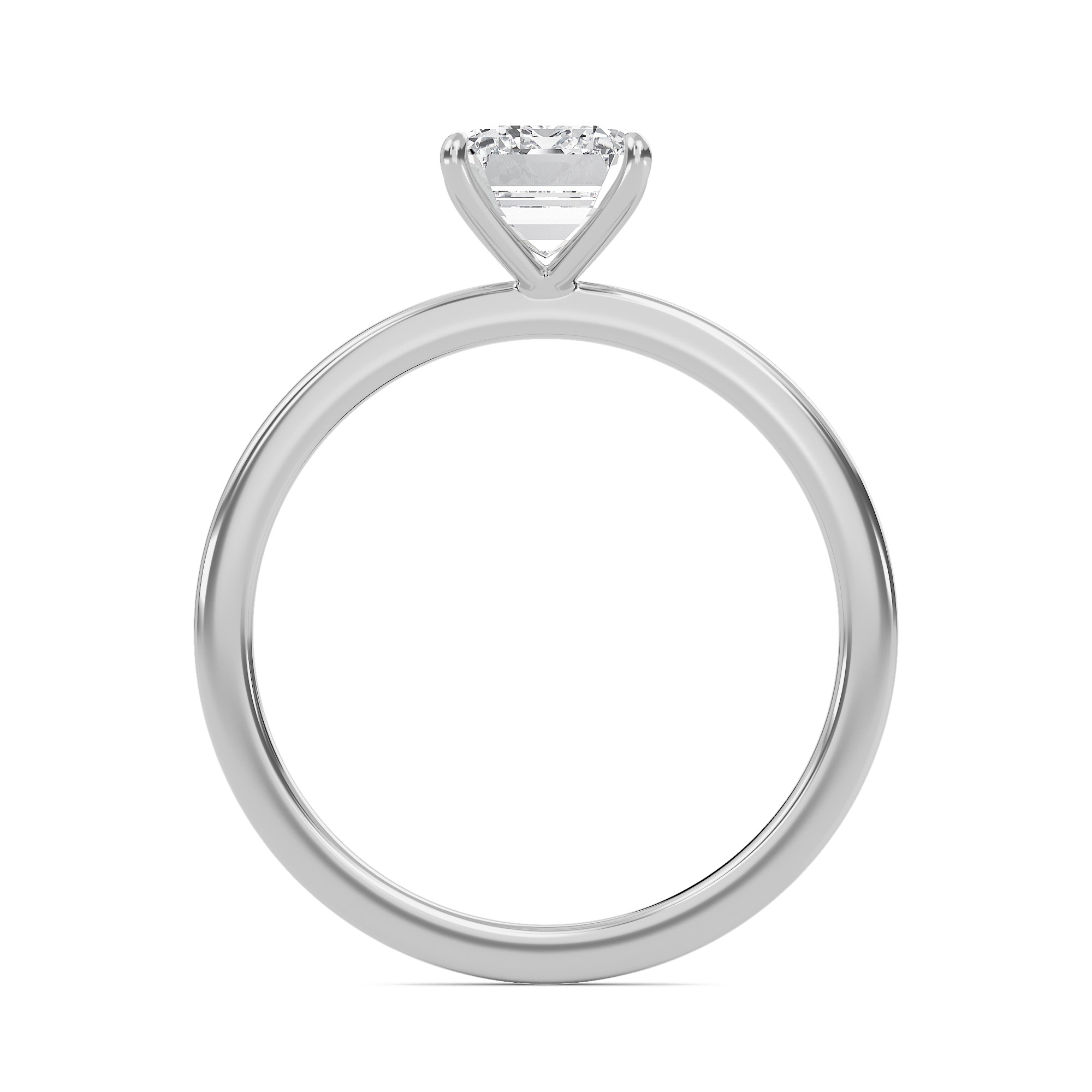 Emerald Classic Solitaire knife edge Ring