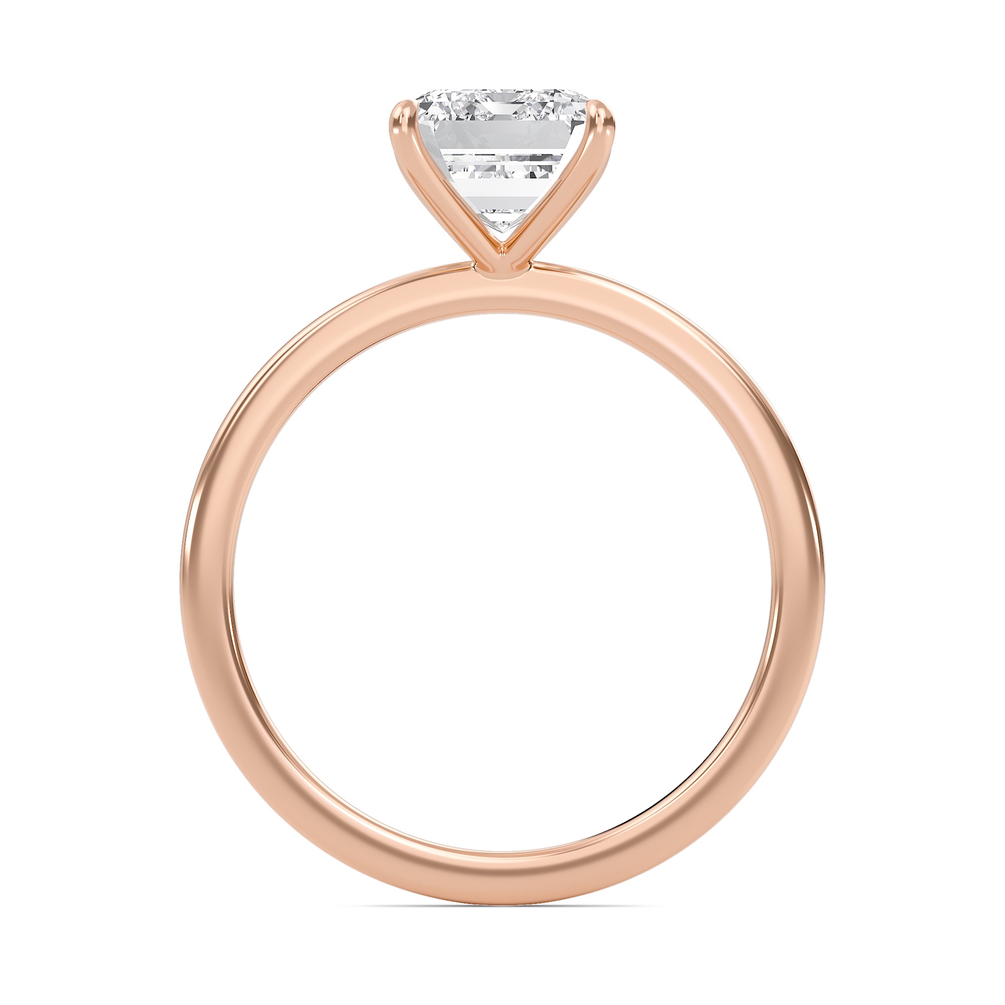Emerald Classic Solitaire knife edge Ring