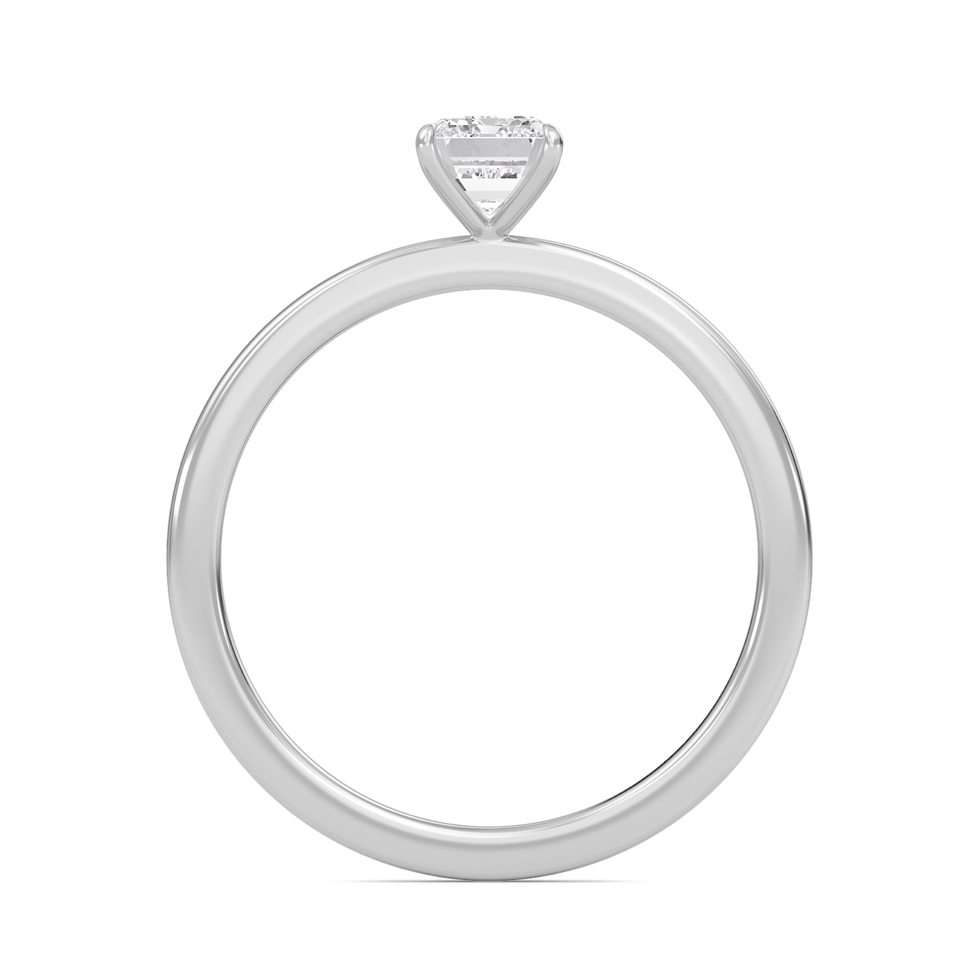 Emerald Classic Solitaire knife edge Ring