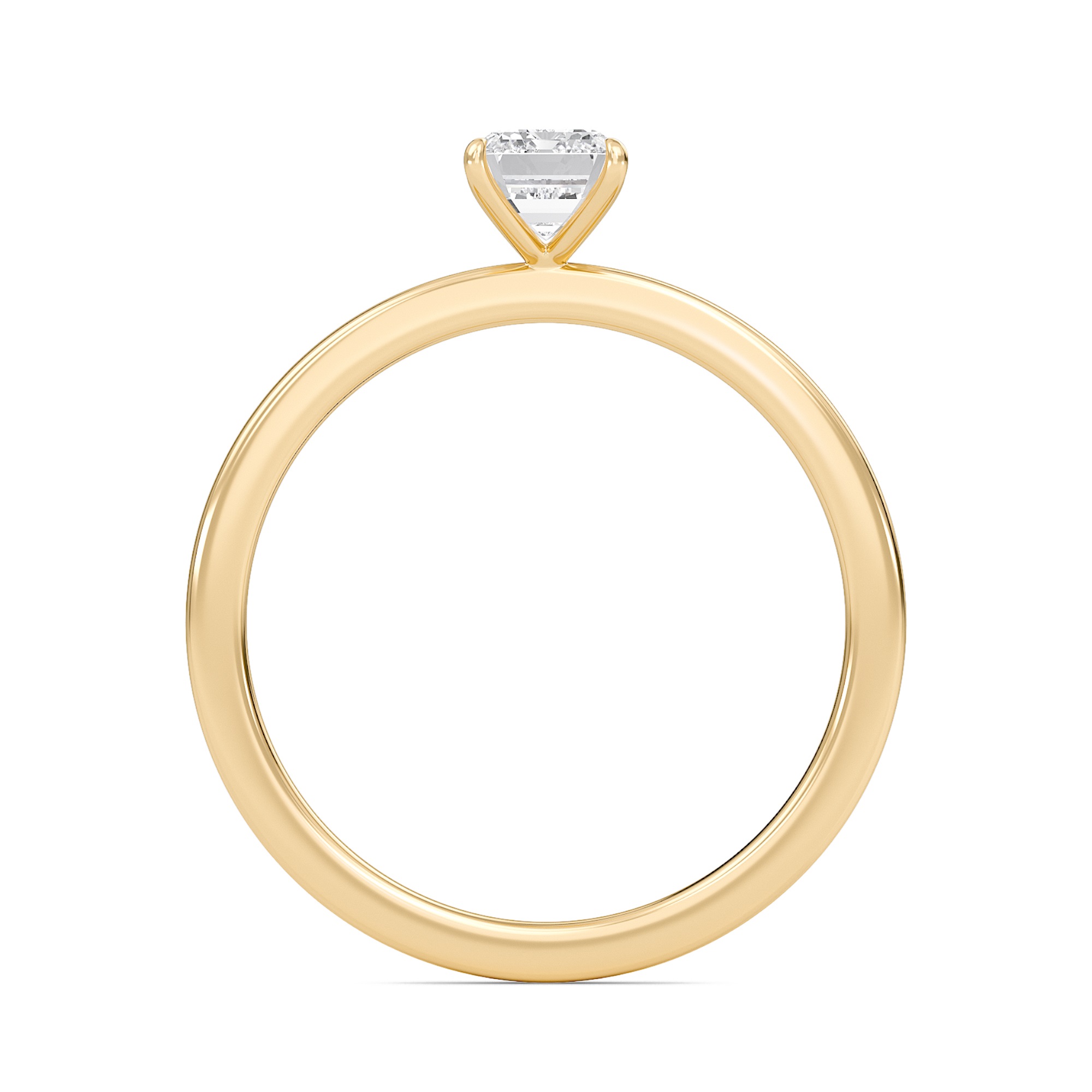 Emerald Classic Solitaire knife edge Ring