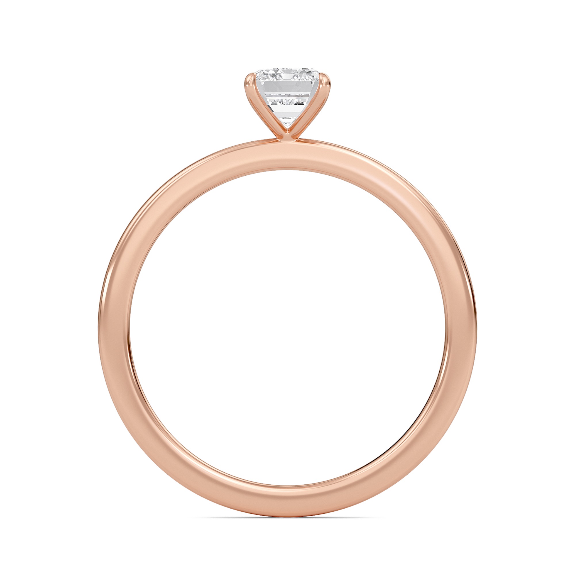 Emerald Classic Solitaire knife edge Ring