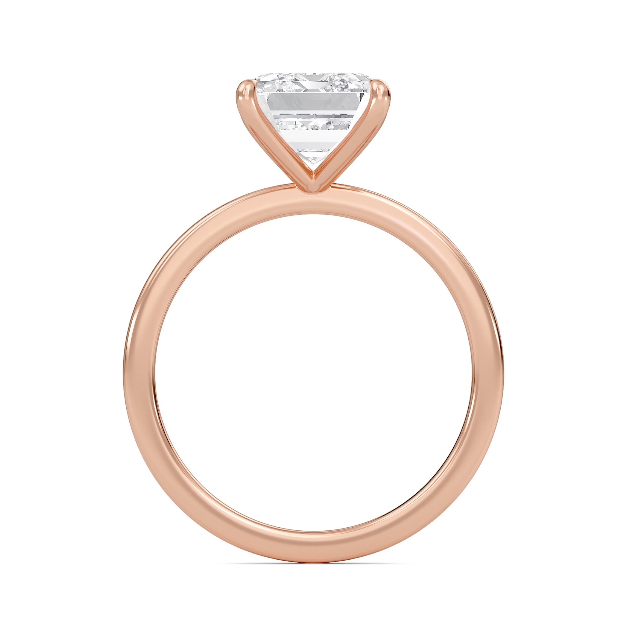 Emerald Classic Solitaire knife edge Ring