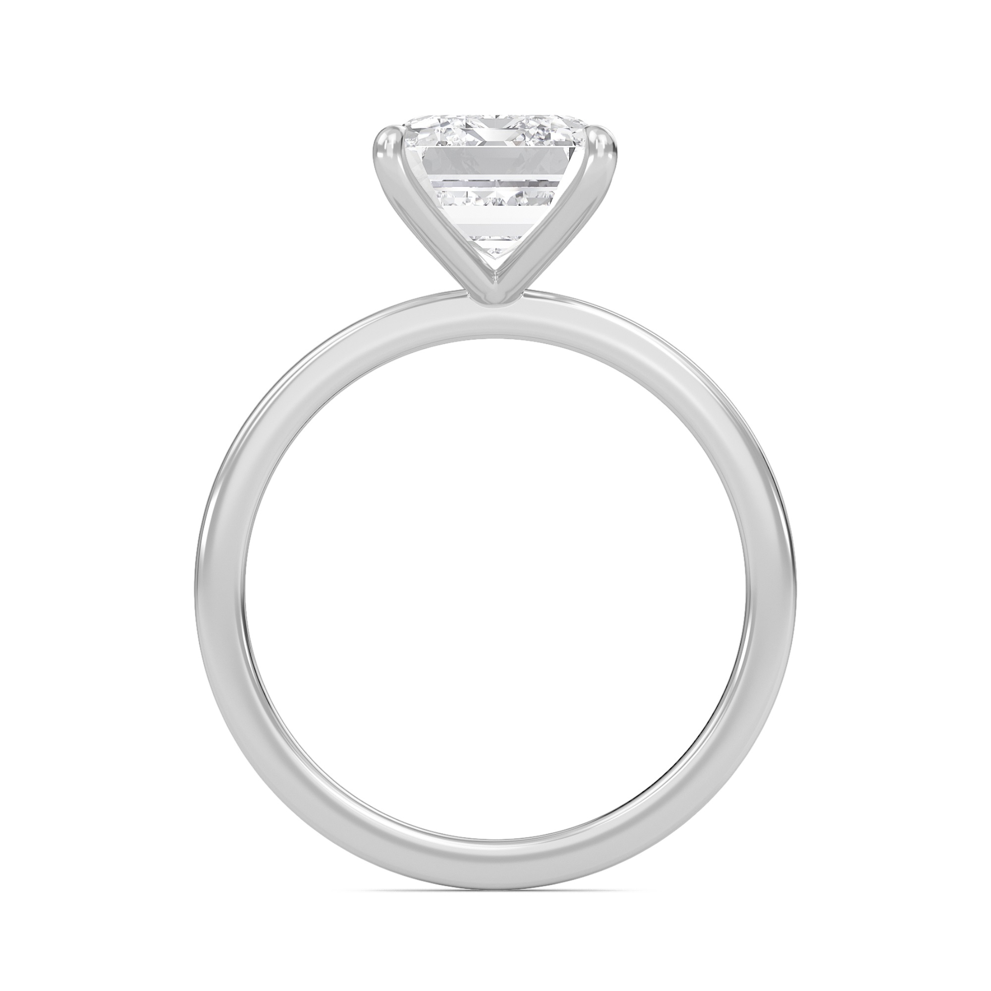 Emerald Classic Solitaire knife edge Ring