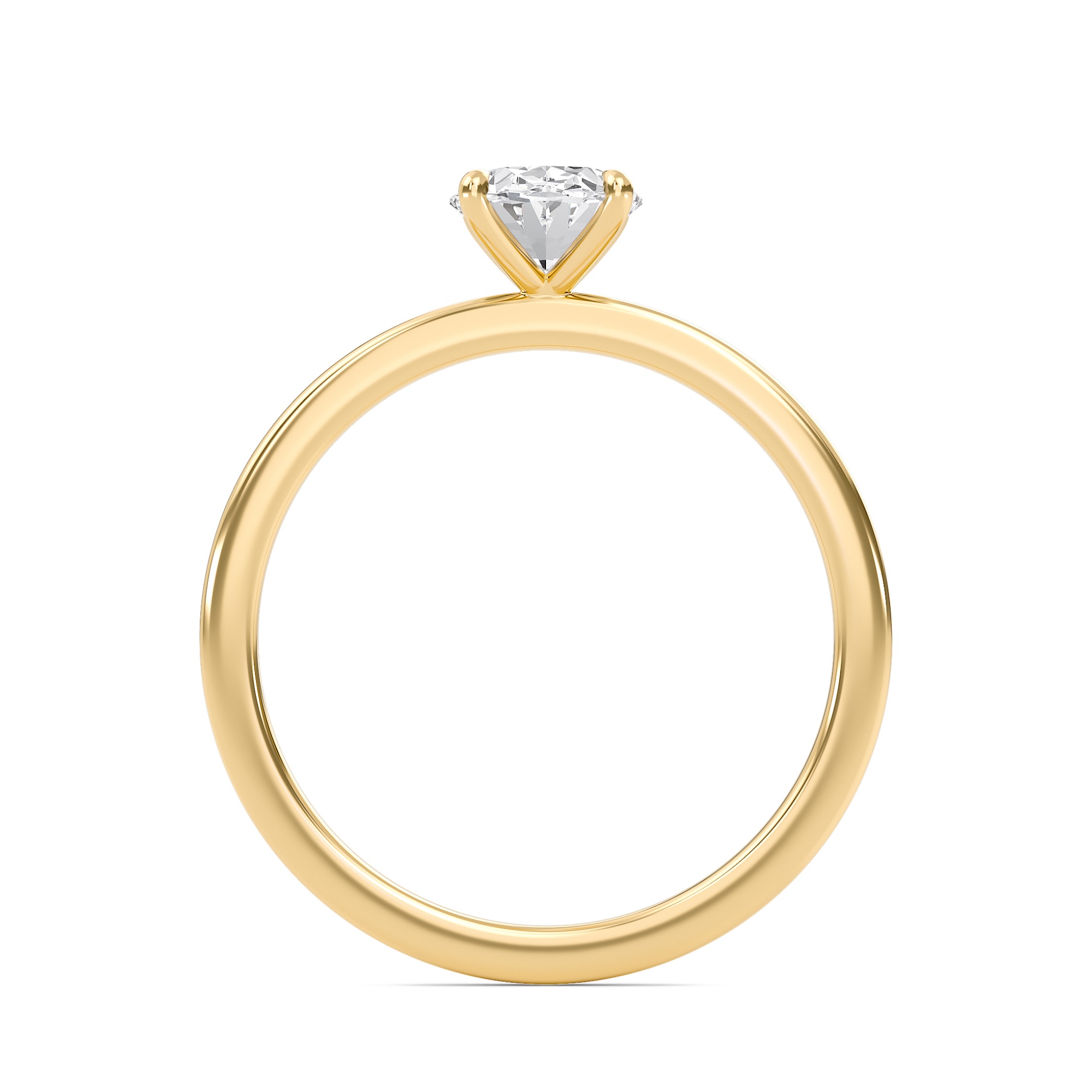 Oval Classic Solitaire knife edge Ring
