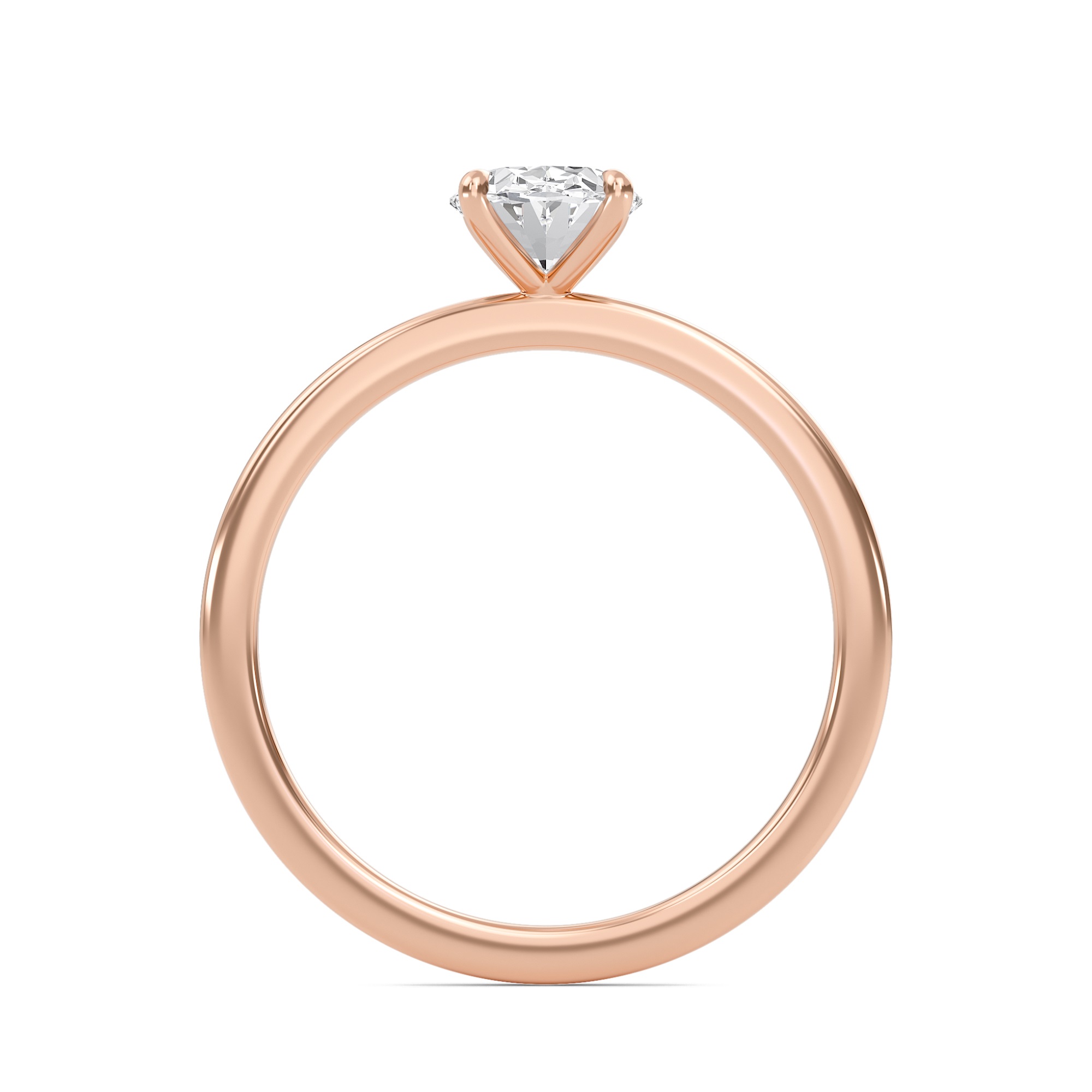 Oval Classic Solitaire knife edge Ring