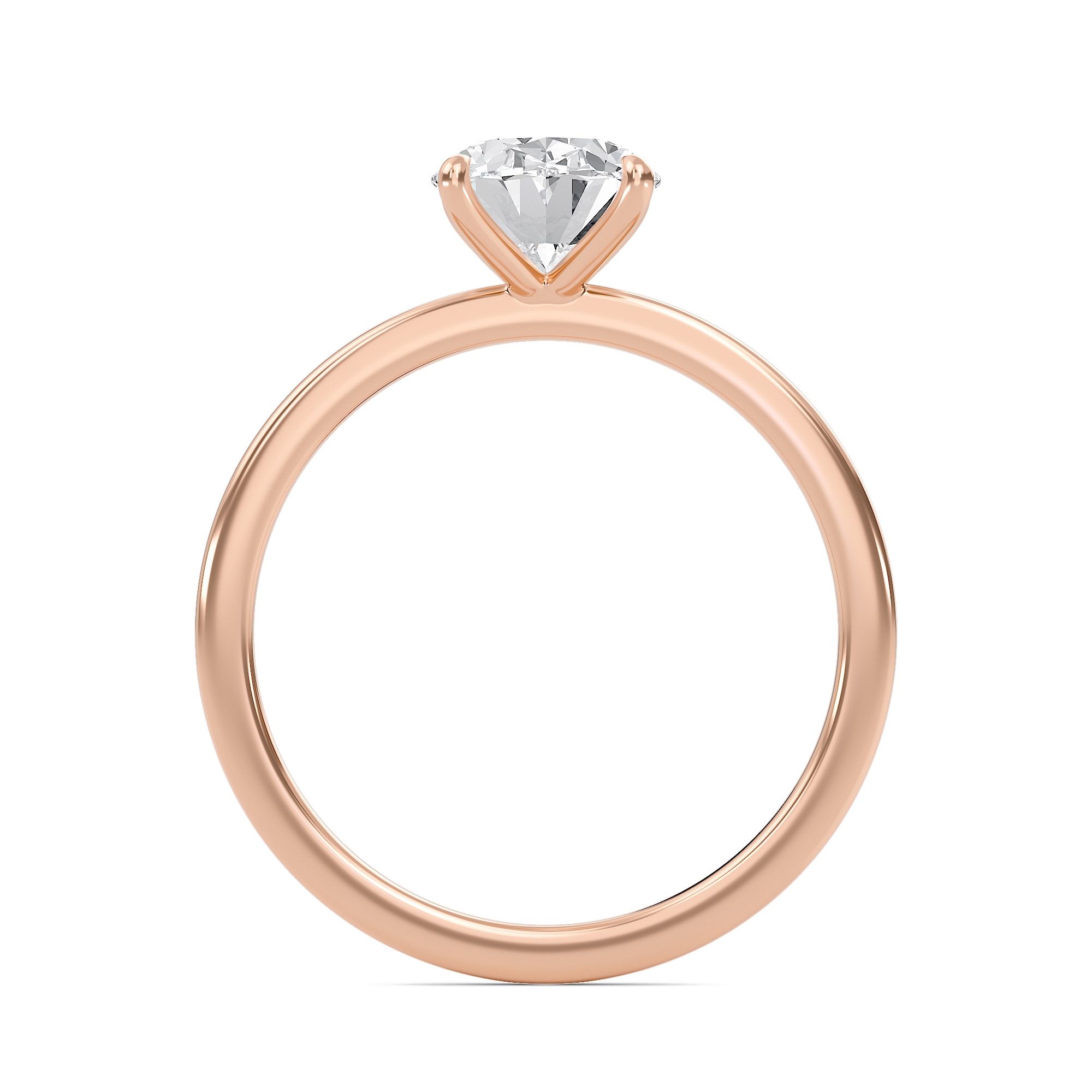 Oval Classic Solitaire knife edge Ring