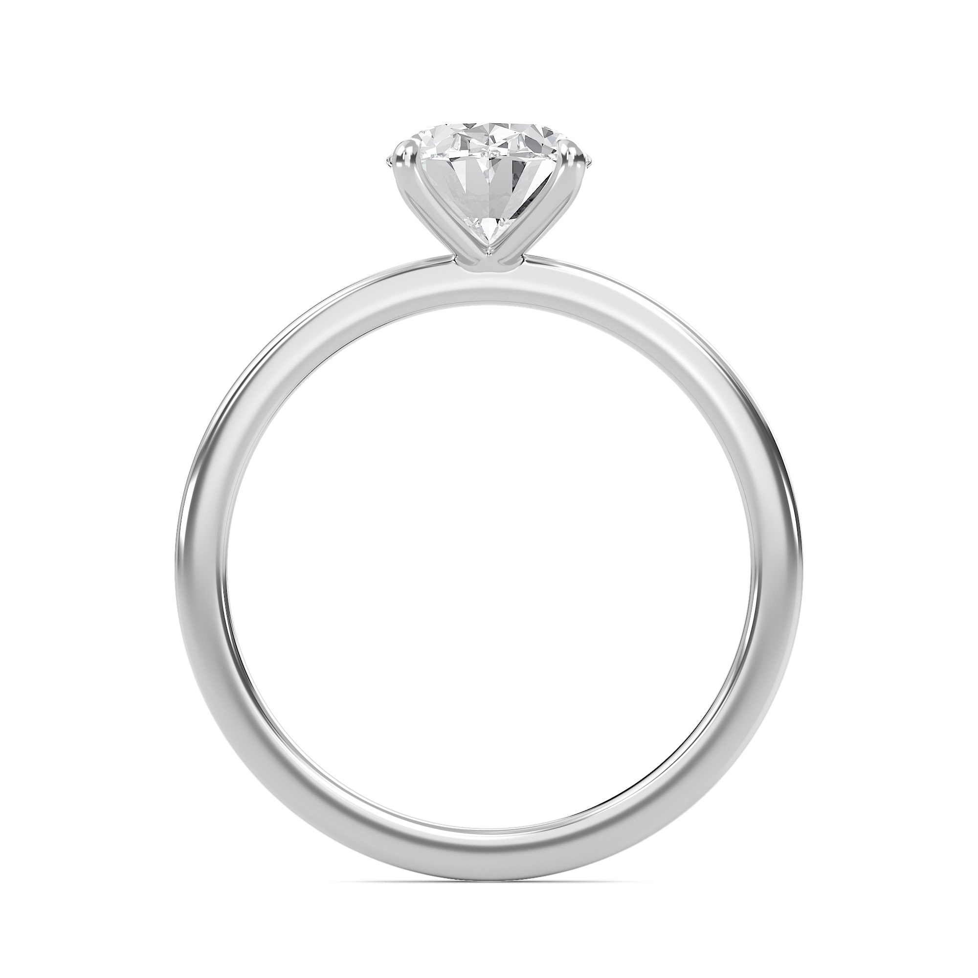Oval Classic Solitaire knife edge Ring