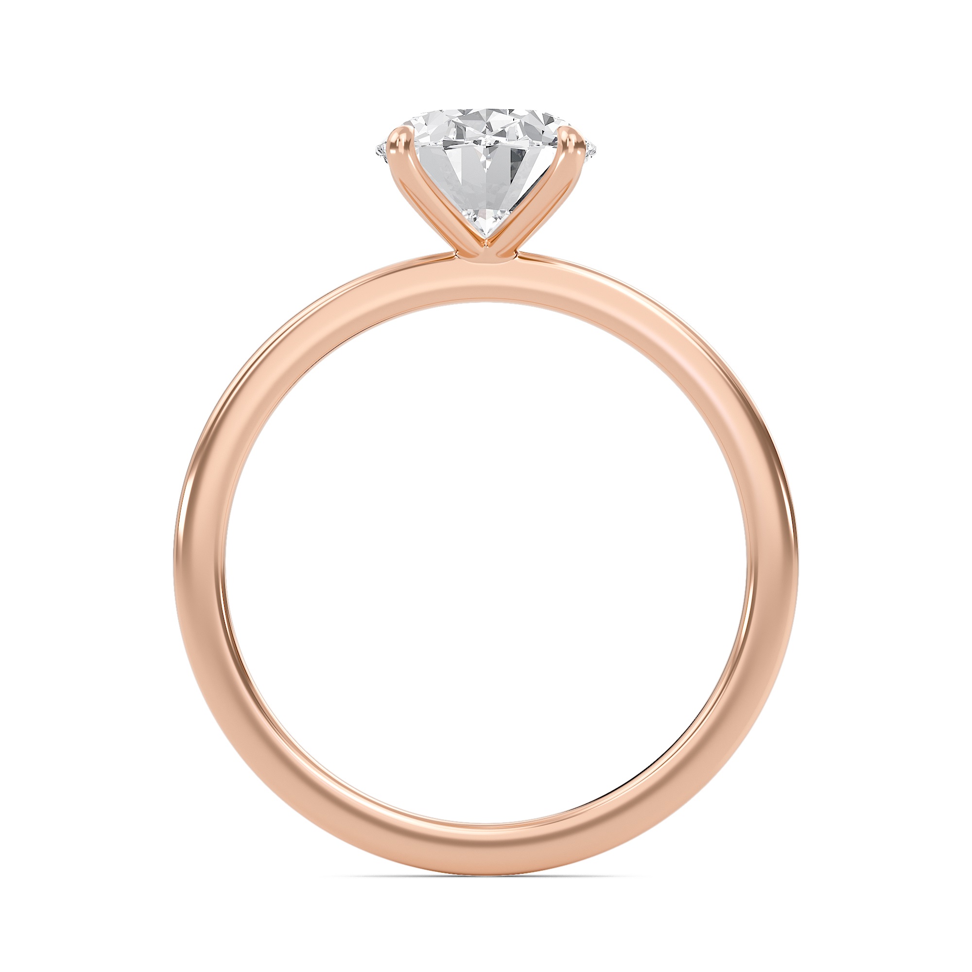 Oval Classic Solitaire knife edge Ring