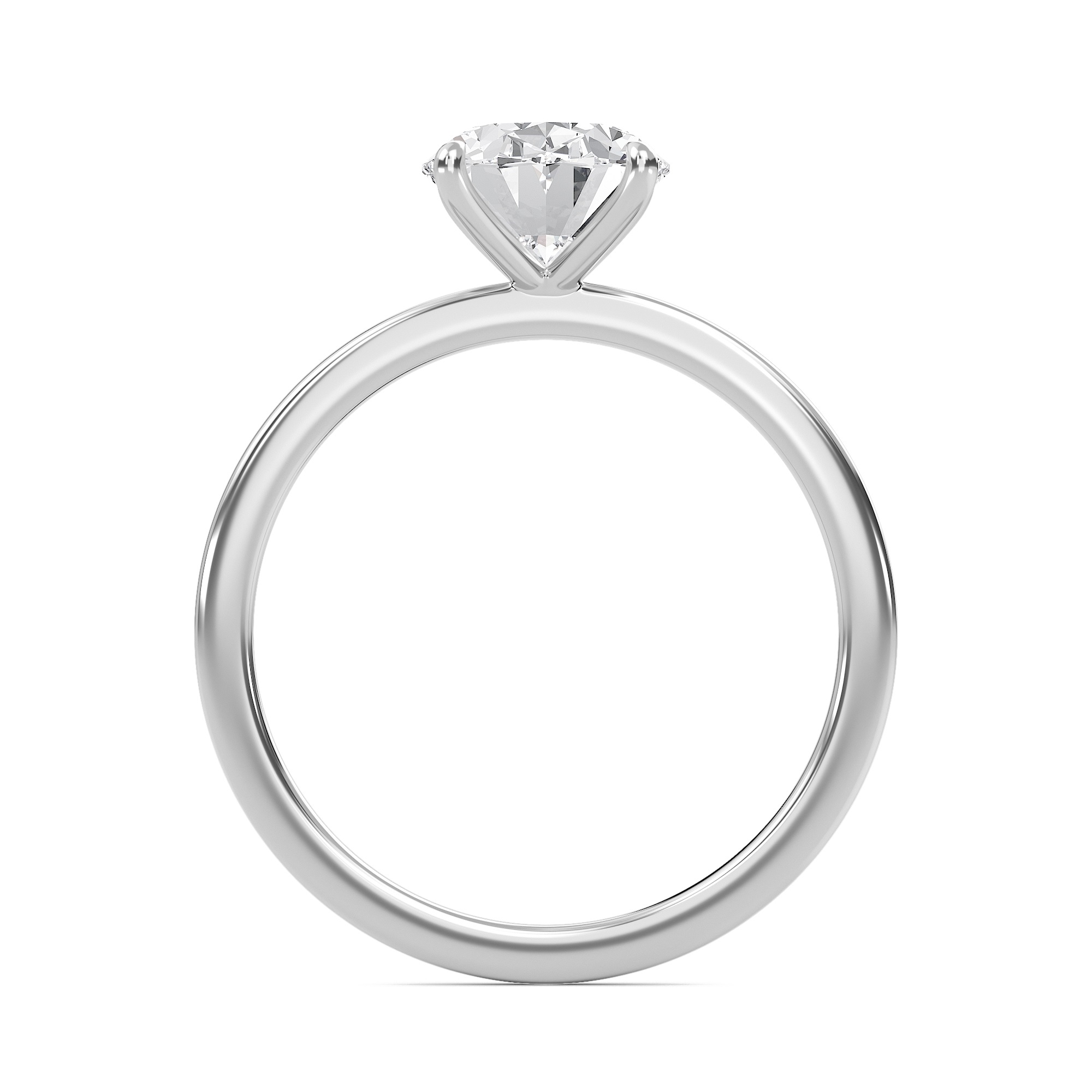 Oval Classic Solitaire knife edge Ring