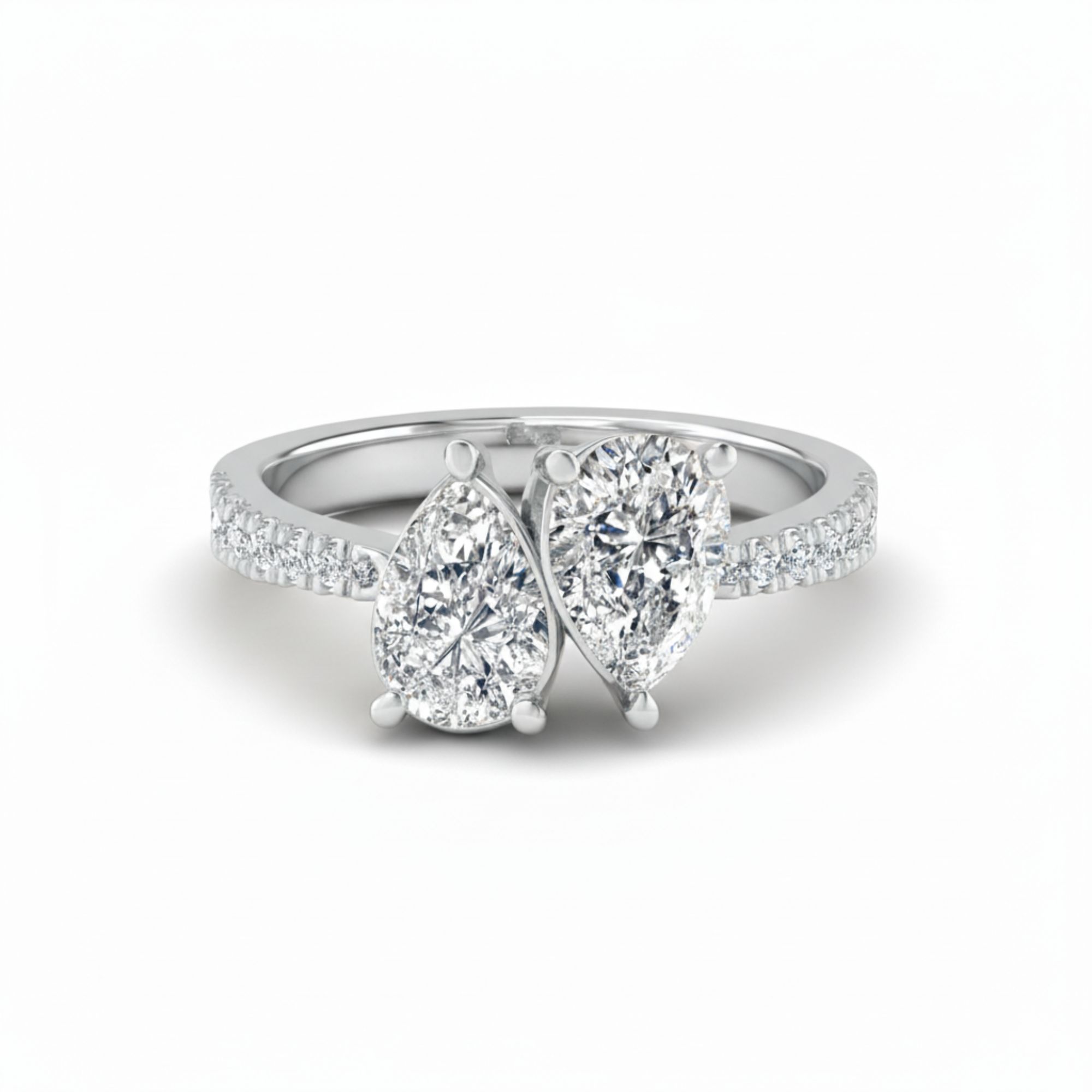 Toi-Et-Moi Duet Pear Ring