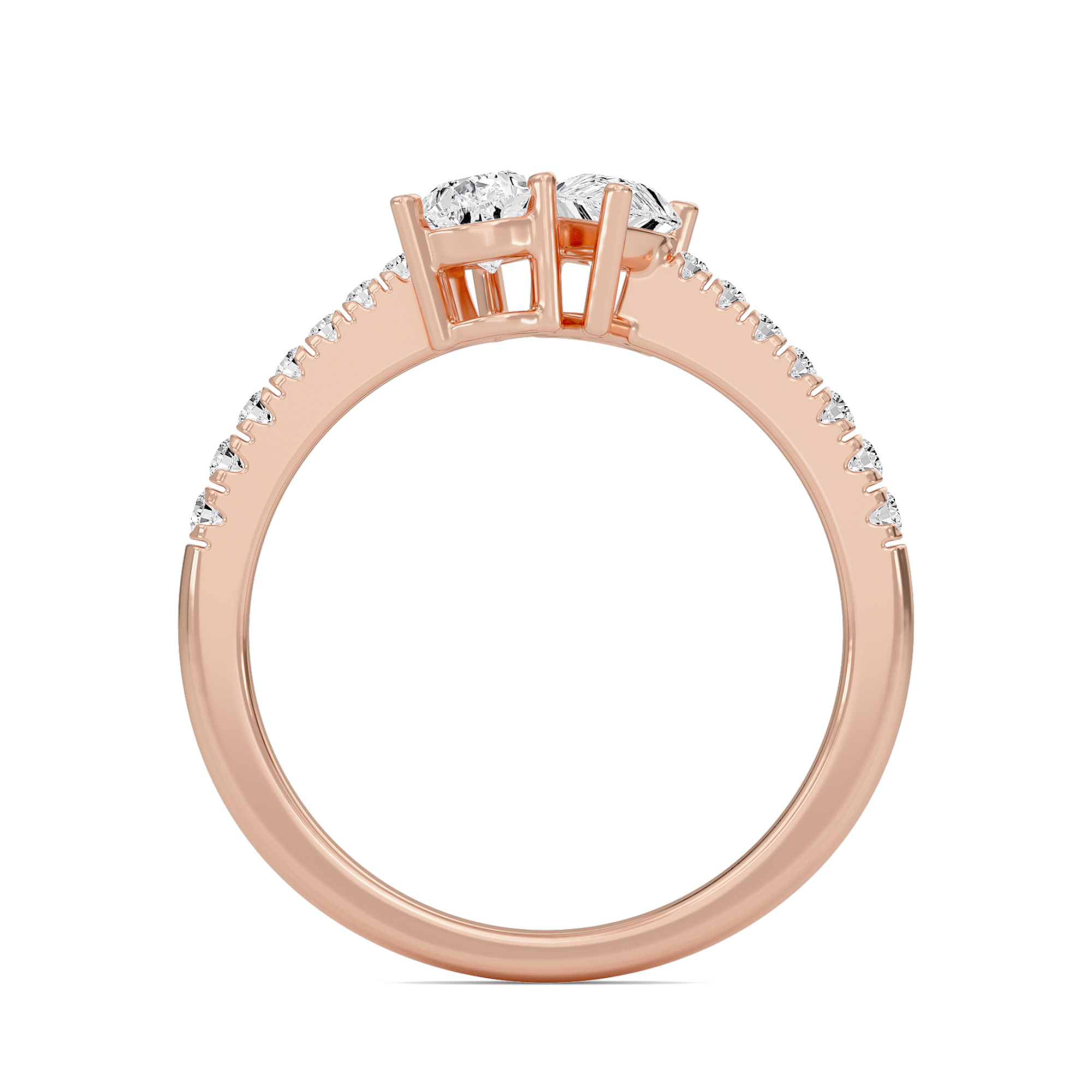 Toi-Et-Moi Duet Pear Ring