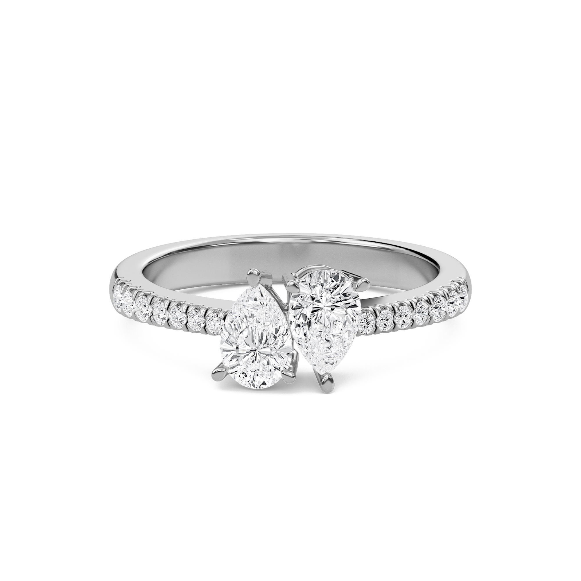 Toi-Et-Moi Duet Pear Ring