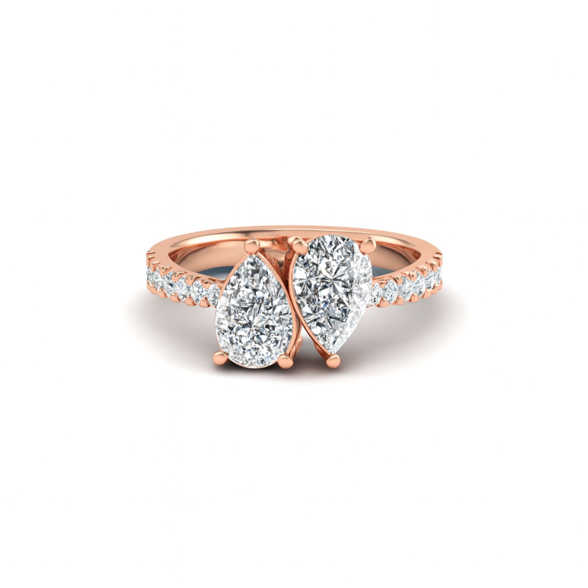 Toi-Et-Moi Duet Pear Ring