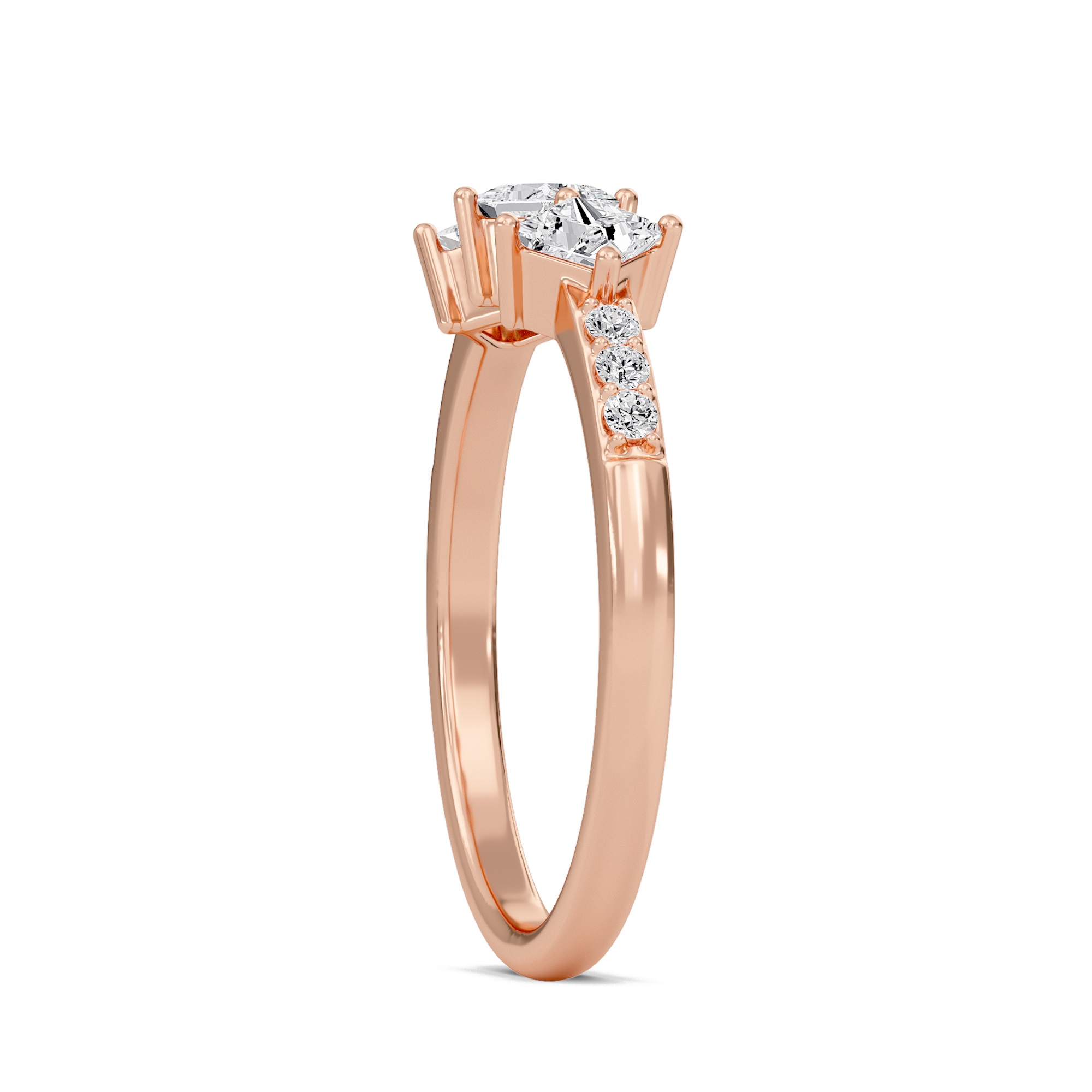 Diamond Essence Three Stone Ring