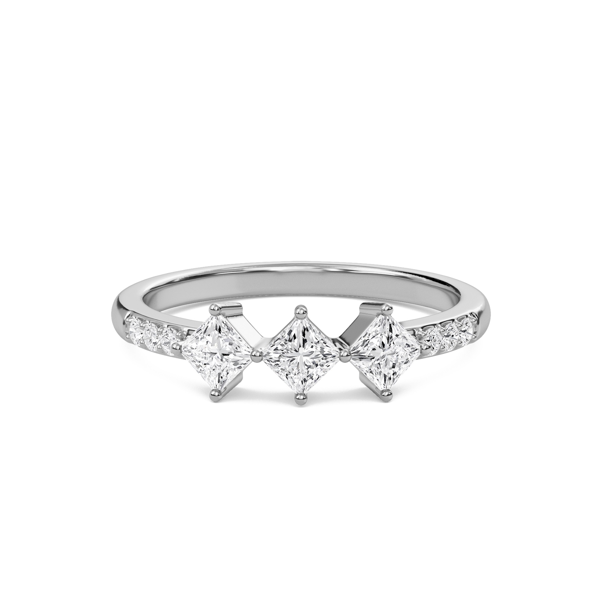 Diamond Essence Three Stone Ring