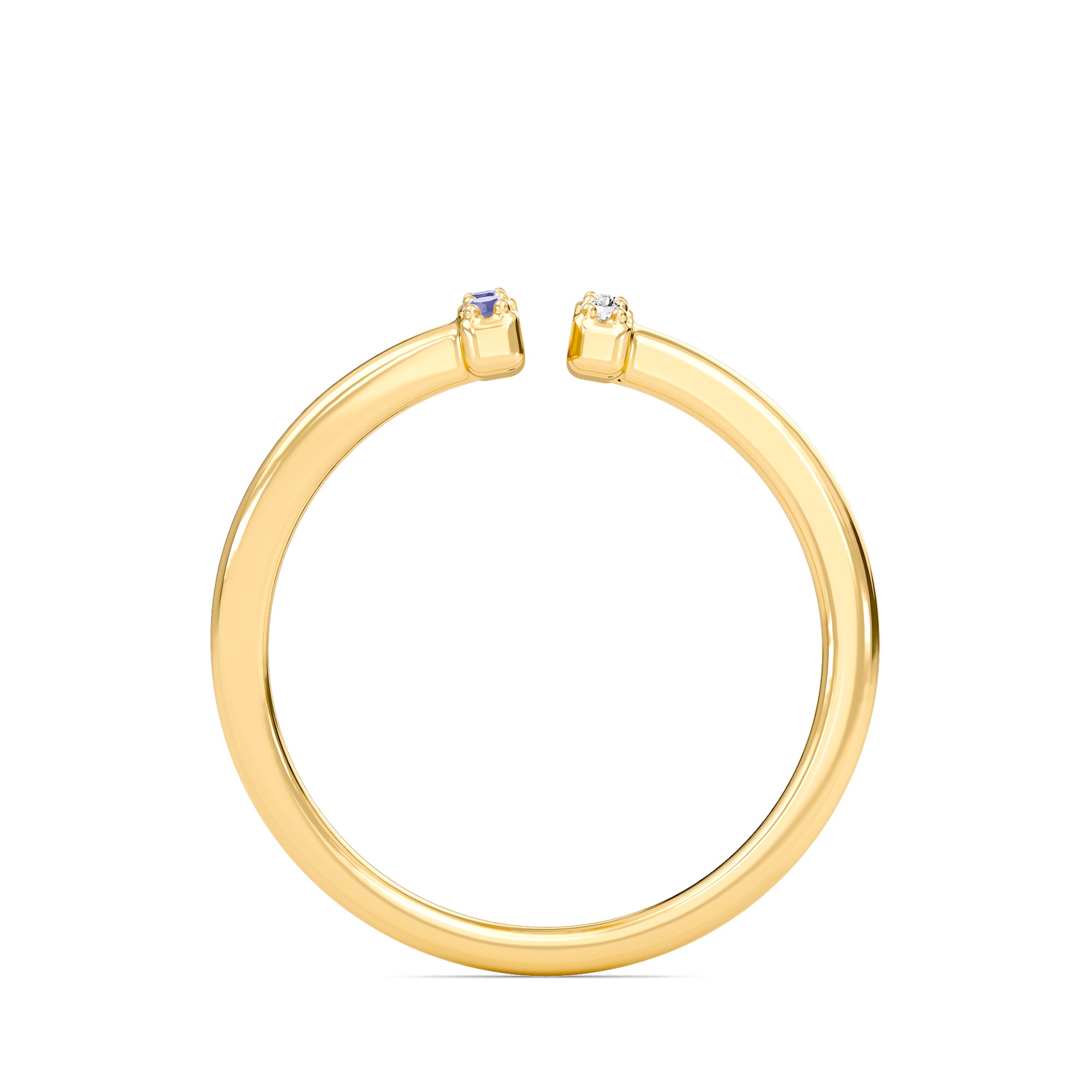 Linear Sapphire Open Ring