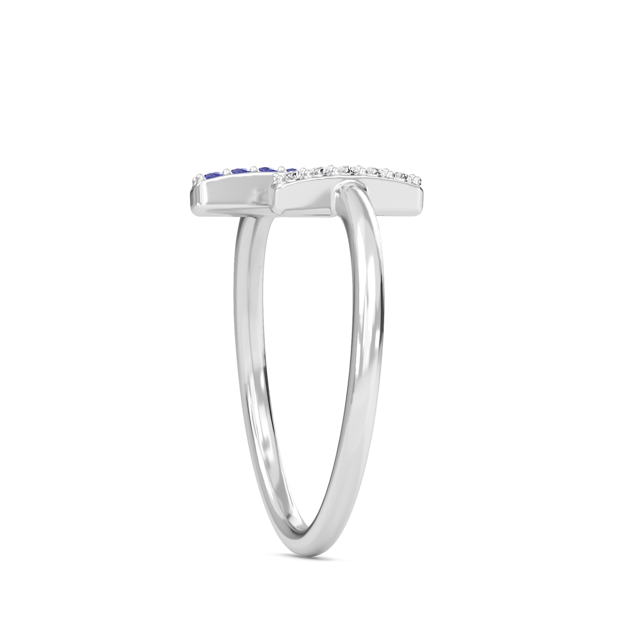 Linear Sapphire Open Ring