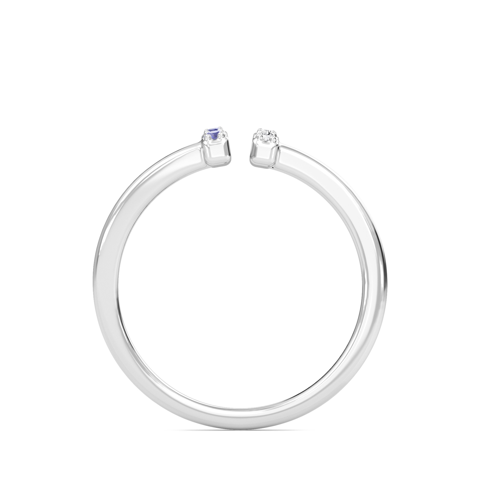Linear Sapphire Open Ring
