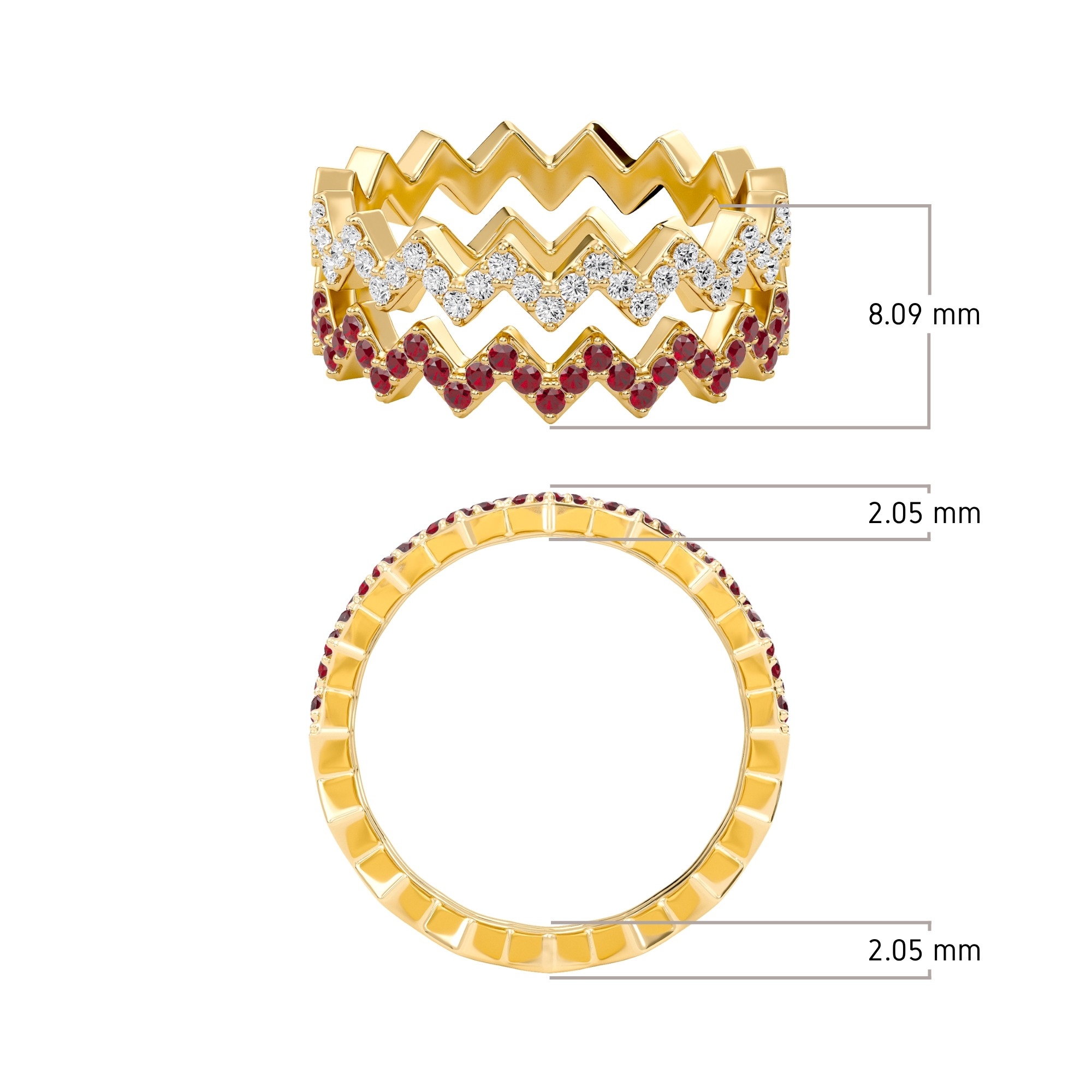 Duet Row Ruby Band