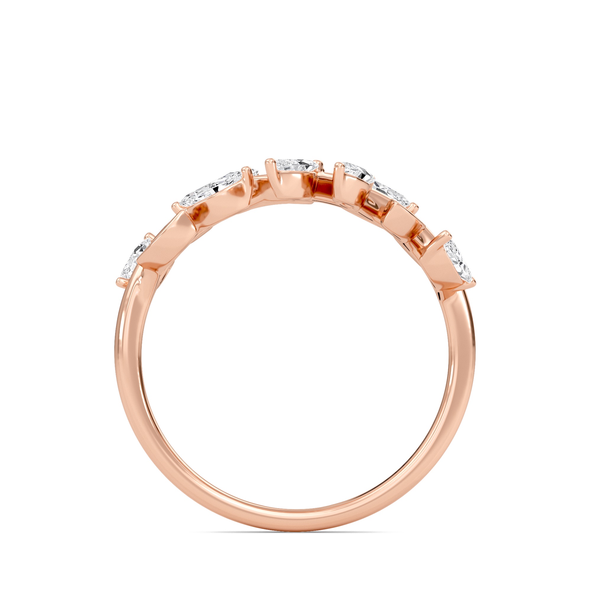 Leaf Diamond Open Ring