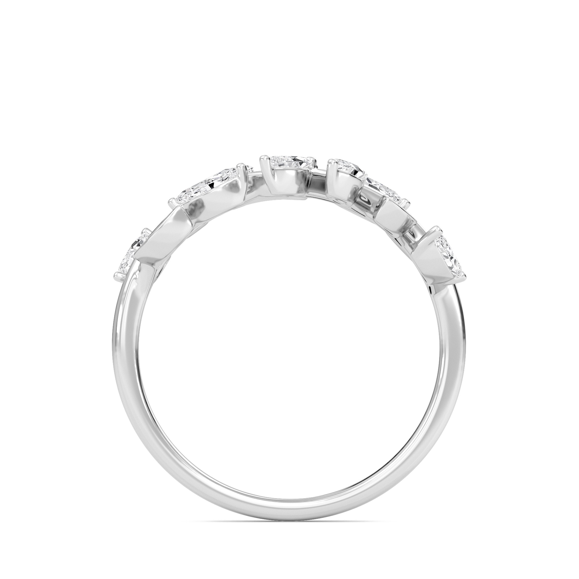Leaf Diamond Open Ring