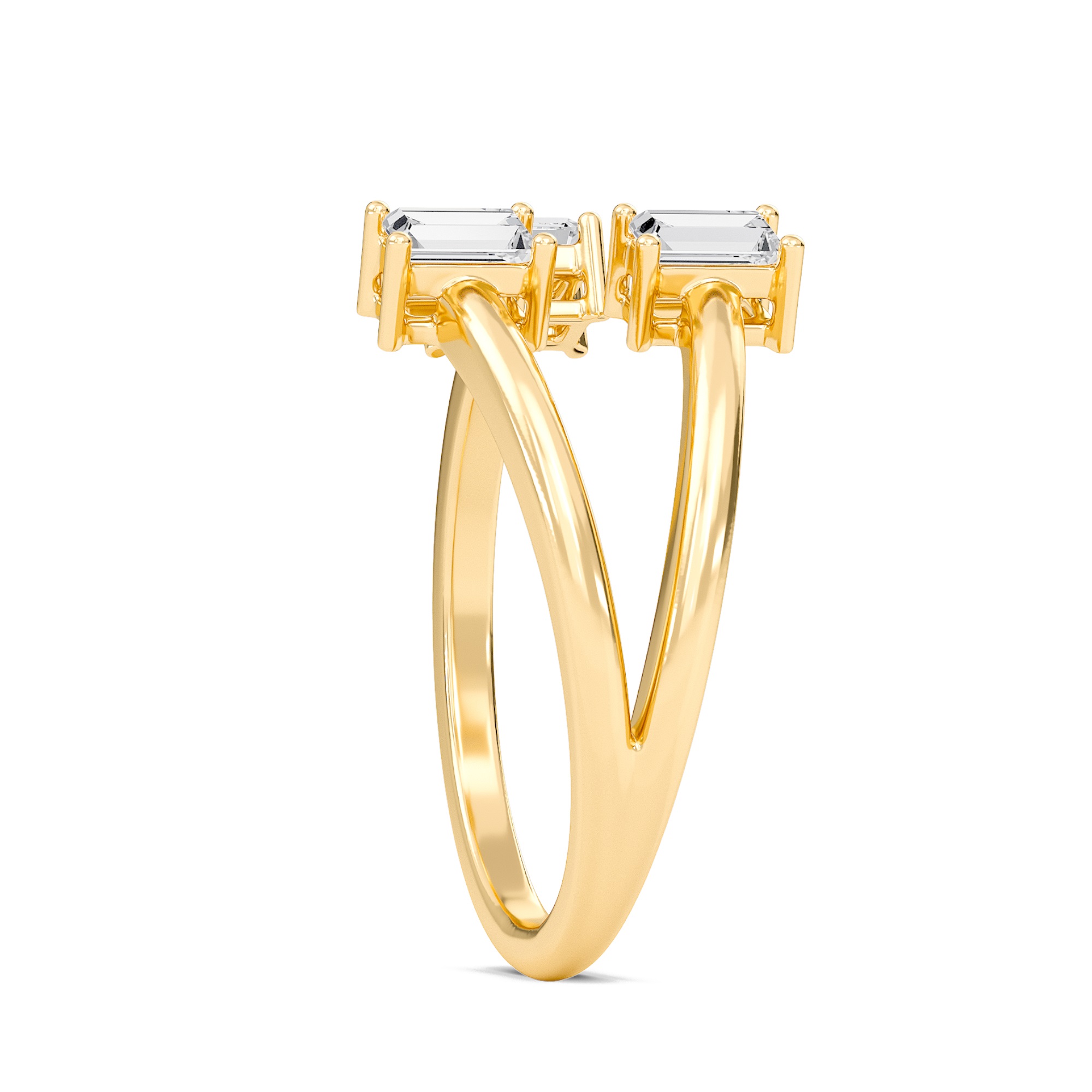 Three Stone Open Ring