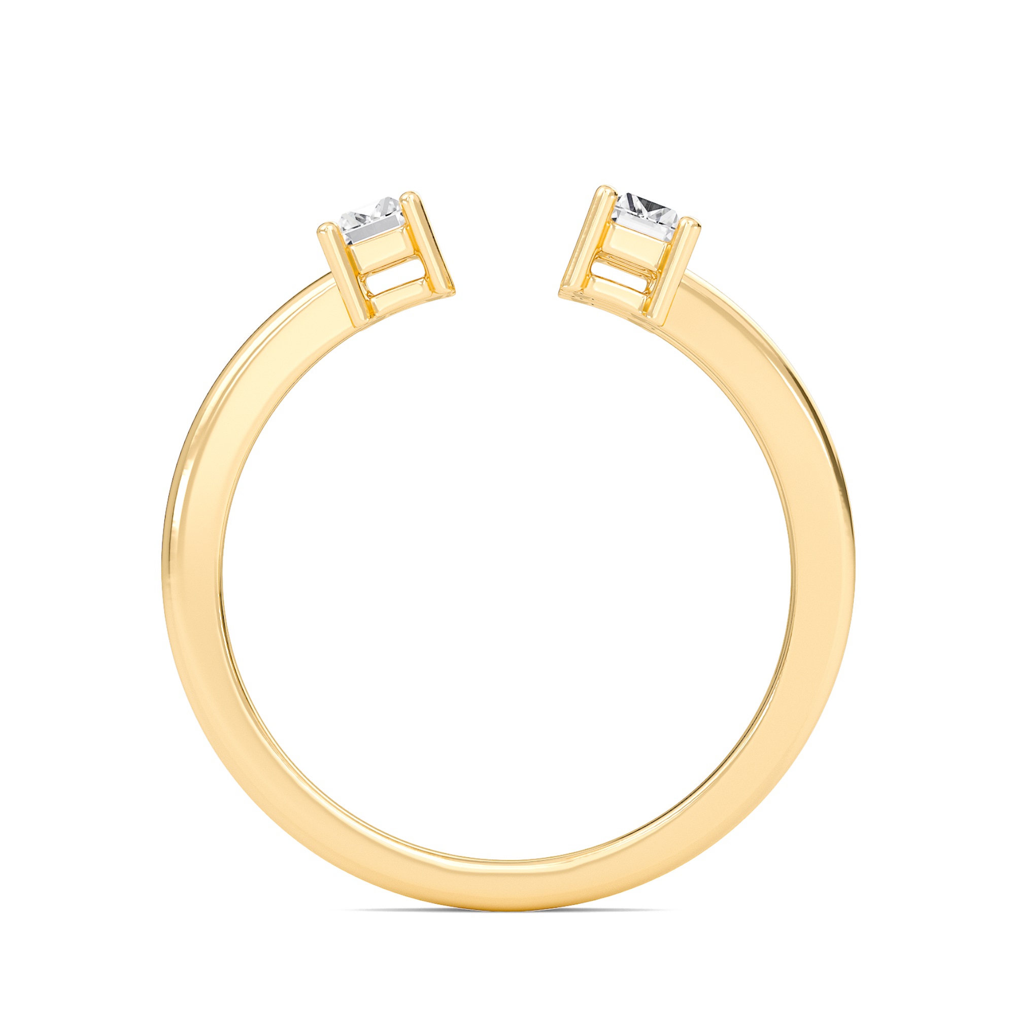Three Stone Open Ring