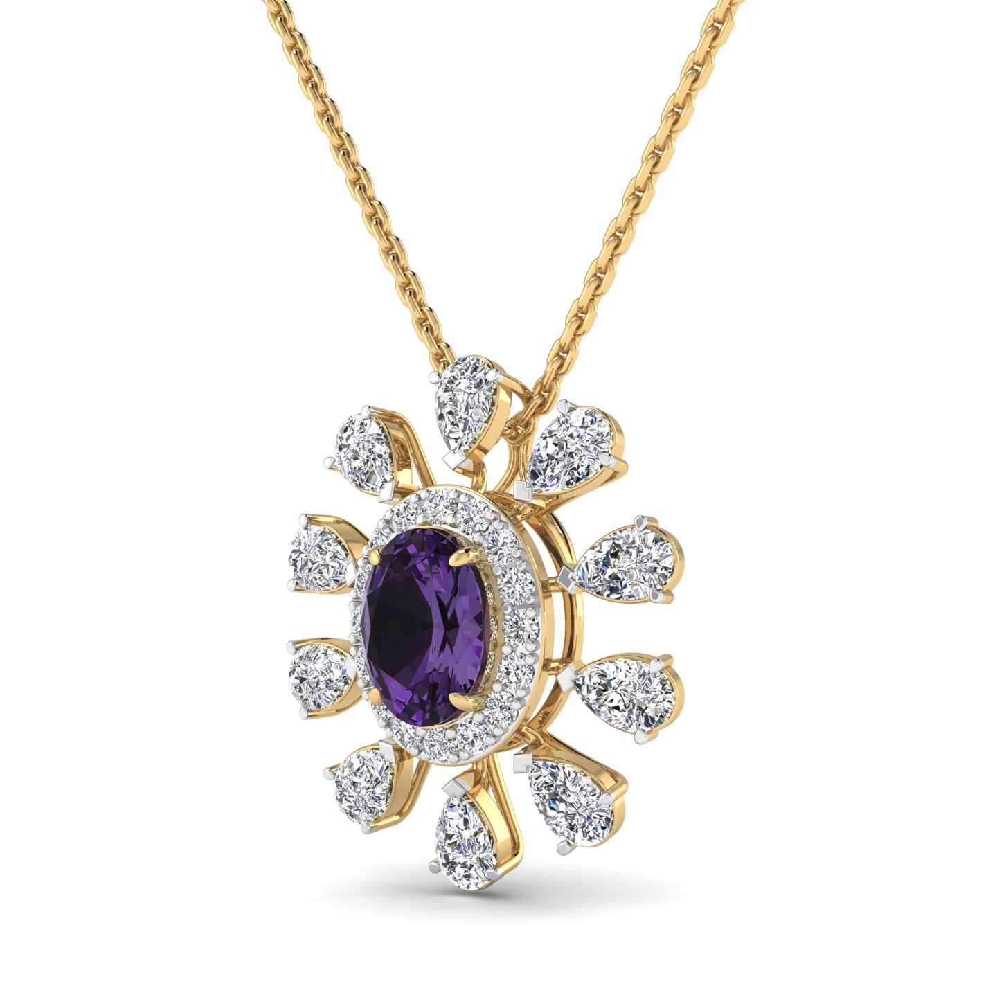 Amethyst Blossom Pendant